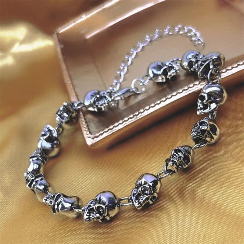 Other Punk Skull Skeleton Bracelet Size ONE SIZE - 3 Thumbnail