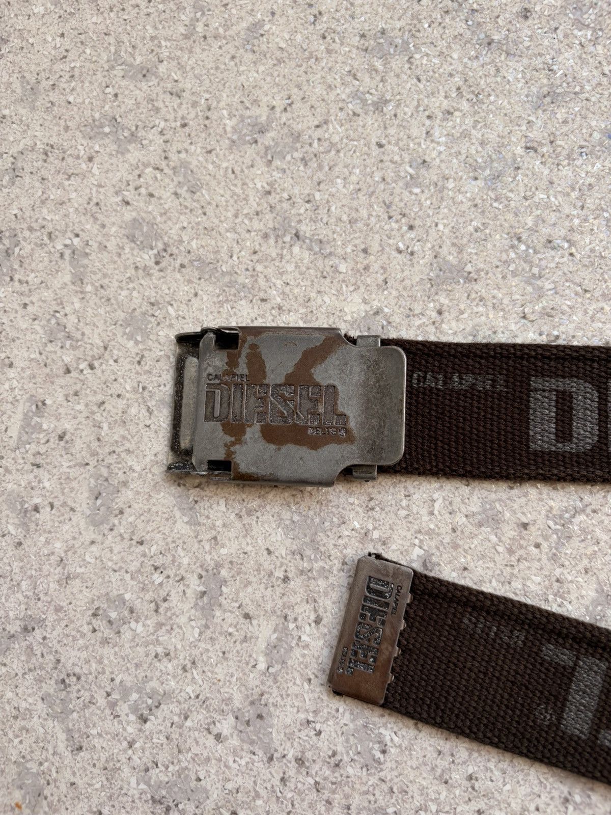 Diesel Vintage Diesel Calapiel Y2K Distressed Metal Buckle Belt Size ONE SIZE - 5 Thumbnail