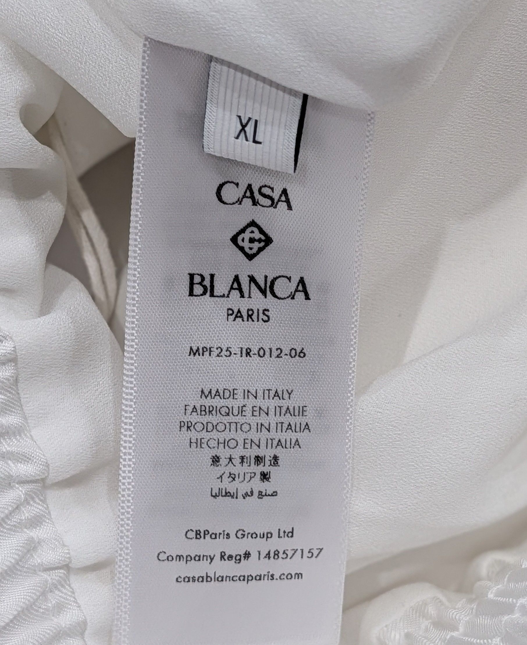 Casablanca Casablanca "Casa Way" Striped Silk Shorts White/Multi XL Size US 36 / EU 52 - 6 Thumbnail