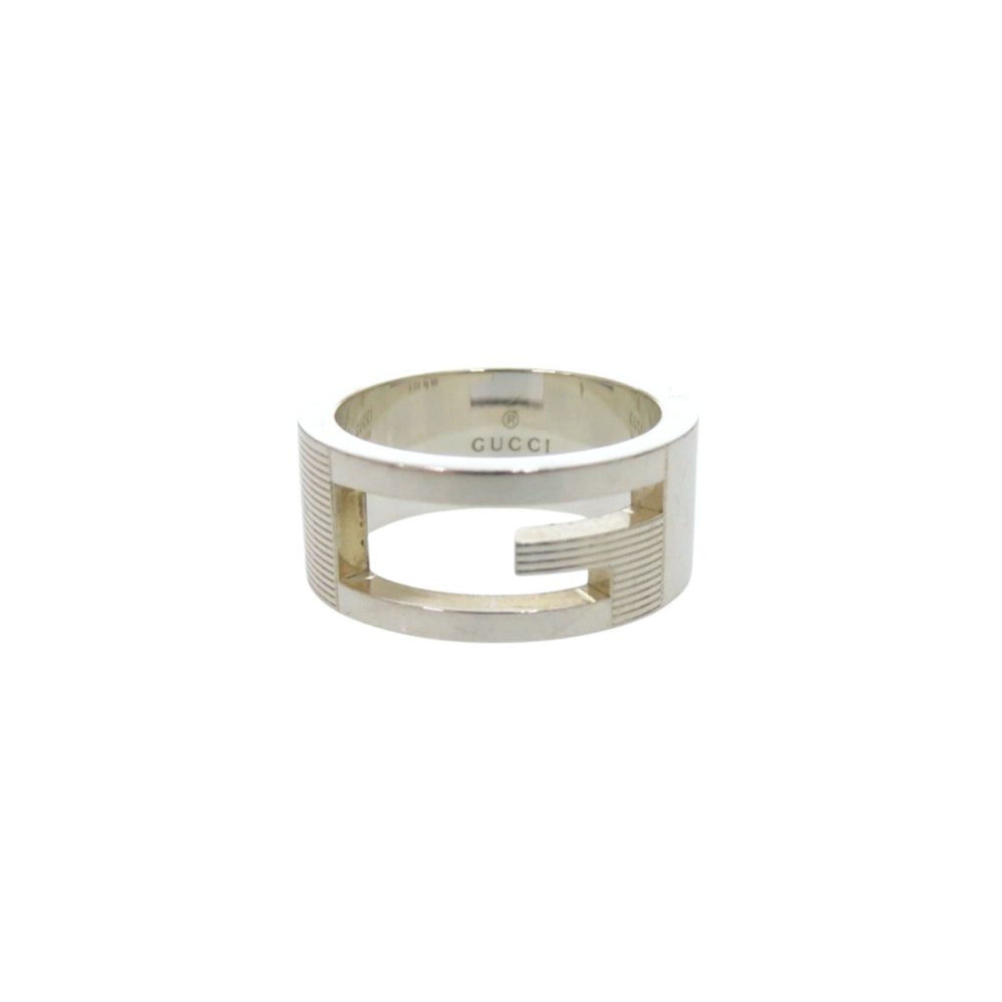 Gucci Excellent condition Gucci branded G cutout ring, 032660 09840 8106, sterling silver 925. (0015GUCCI) Size ONE SIZE - 1 Thumbnail