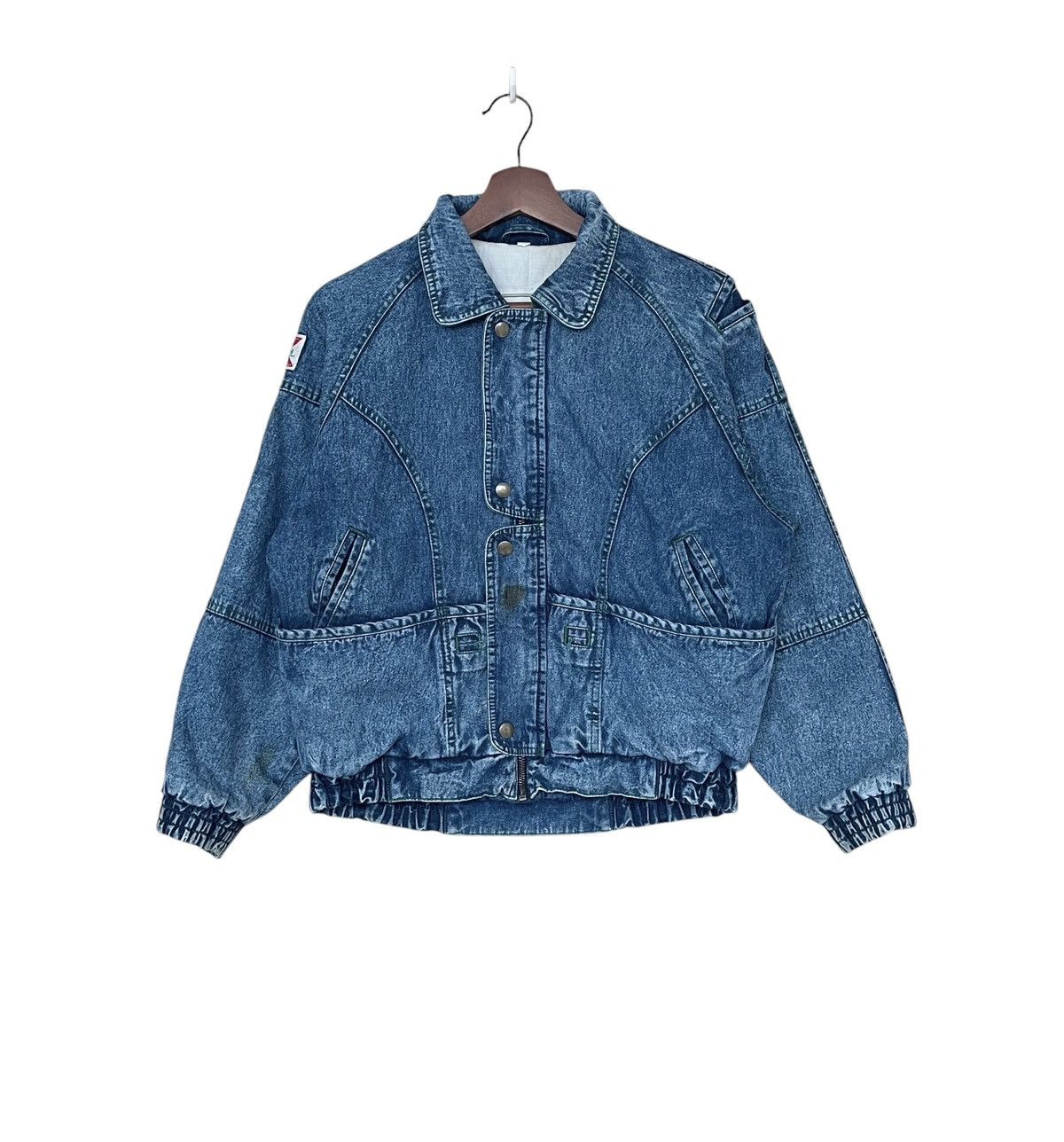 Vintage Vintage Brand Bobson Bomber Denim Jacket 1990s Size US L / EU 52-54 / 3 - 1 Thumbnail