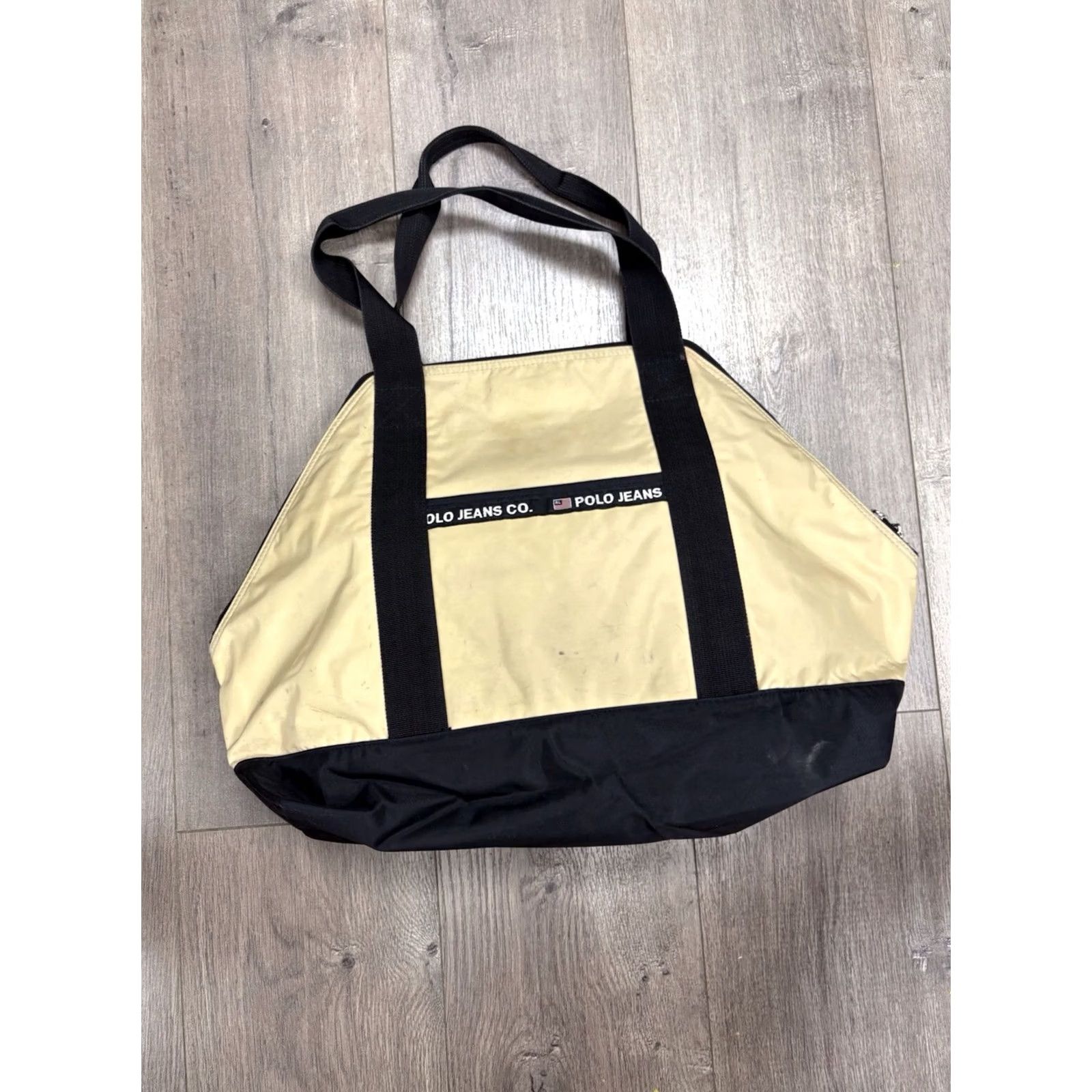 Vintage VINTAGE Polo Jeans Co. Ralph Lauren shoulder bag purse Beige And black Large Unisex Adults Size 36" / US 14 / IT 50 - 6 Thumbnail