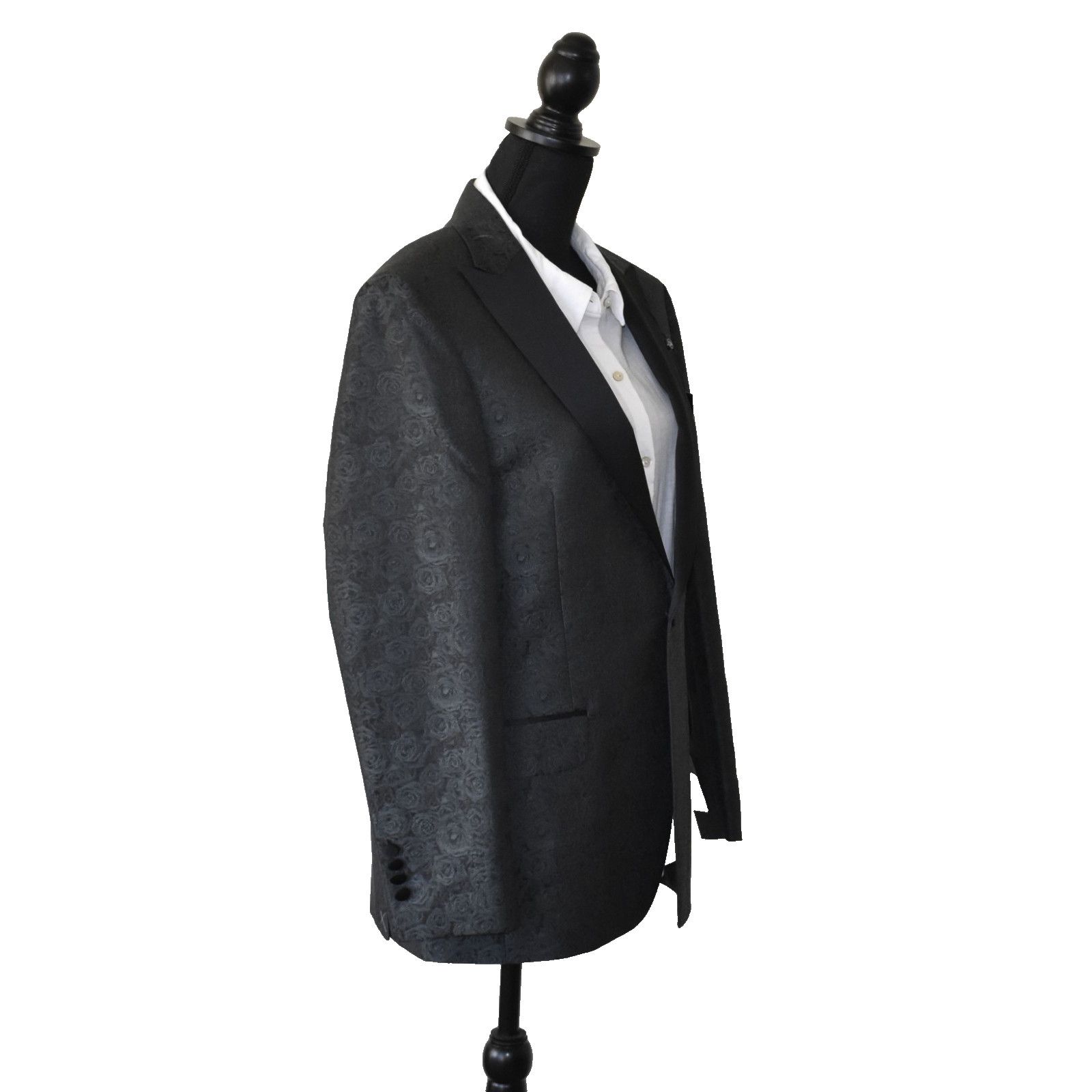 Jos. A. Bank JOS A BANK Jacquard Slim Fit Satin Peak Blazer Sz 38S $199 Size 38S - 3 Thumbnail
