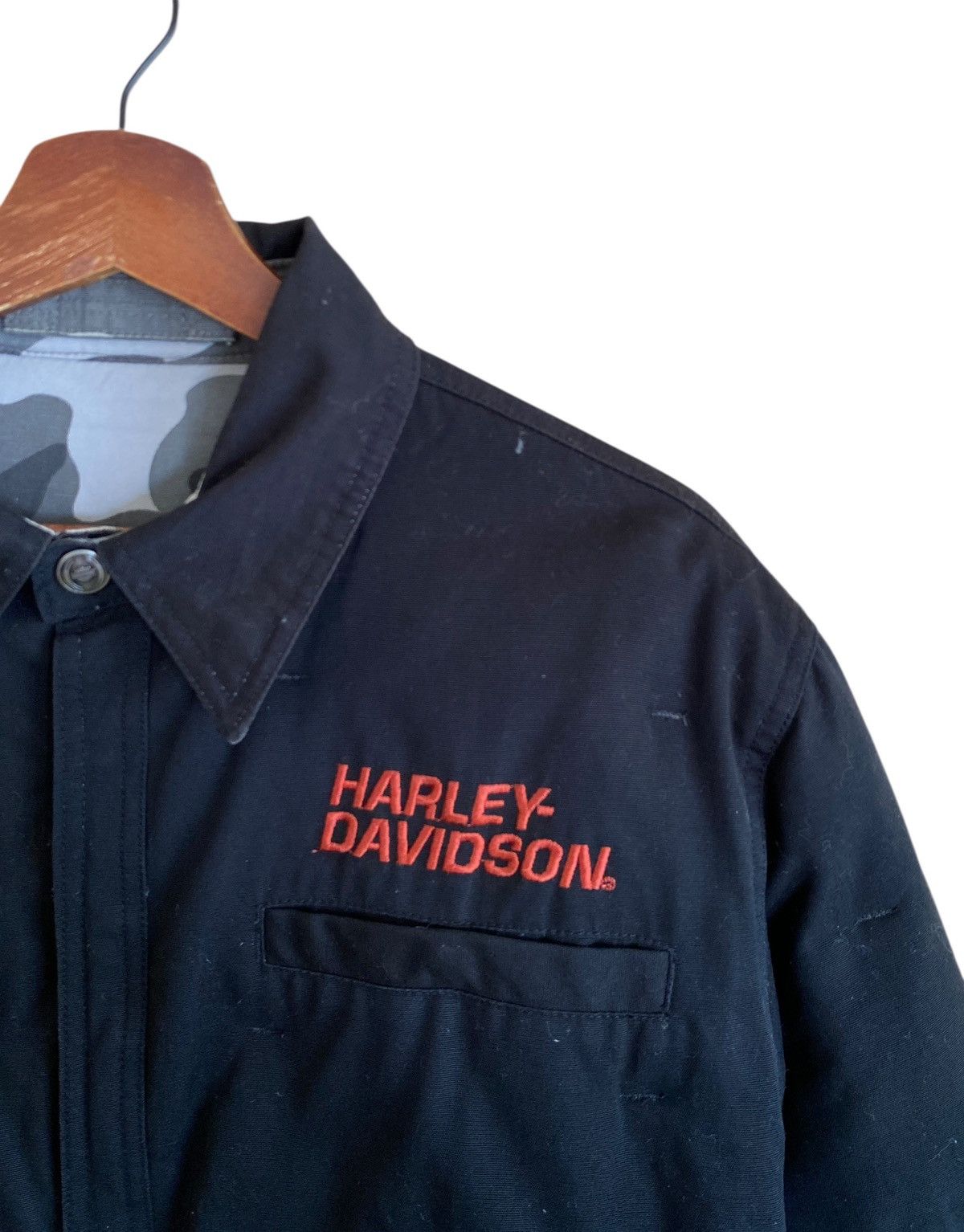 Harley Davidson Vintage Harley Davidson Camouflage Reversible Jacket 1990s Size US S / EU 44-46 / 1 - 5 Thumbnail