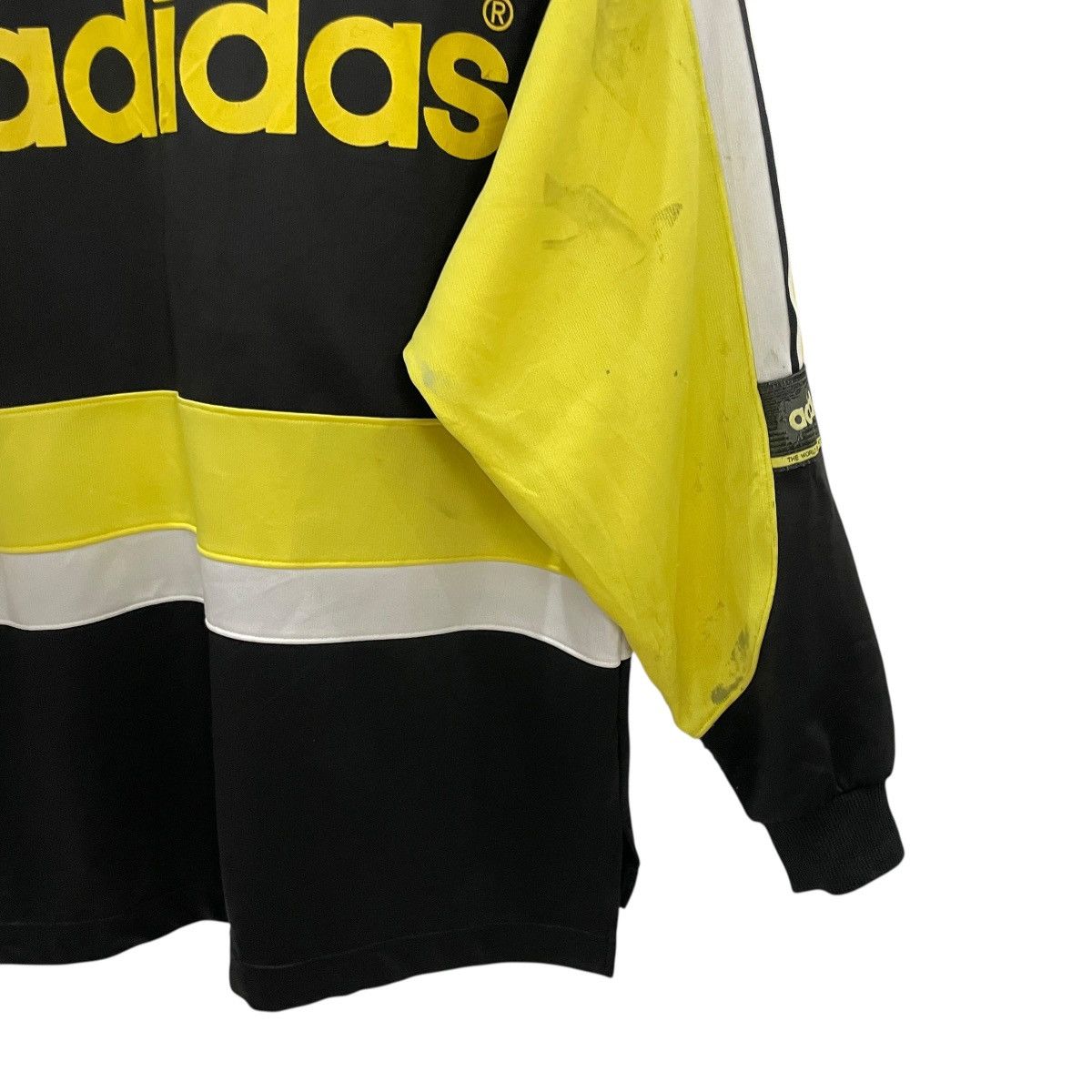 Adidas Vintage 90s Adidas Big Logo Distressed Jacket Size US L / EU 52-54 / 3 - 2 Thumbnail