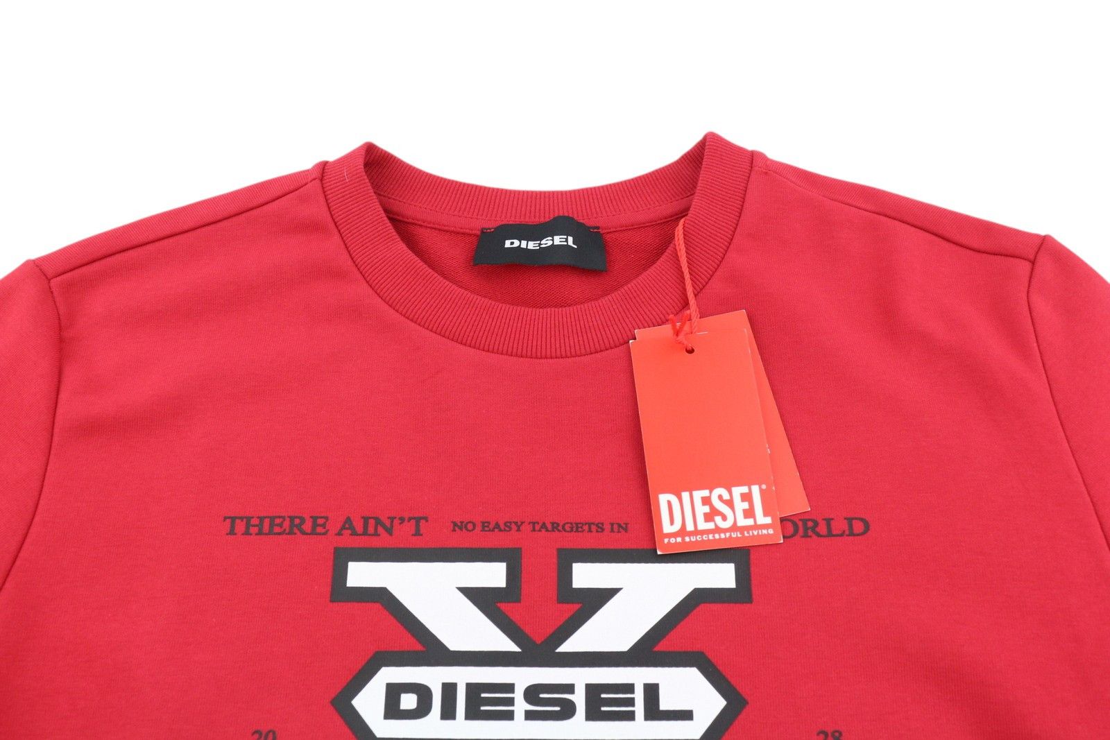 Diesel S-GINN-K25 L Red Front Logo Sweatshirt 41018 Size US L / EU 52-54 / 3 - 4 Thumbnail