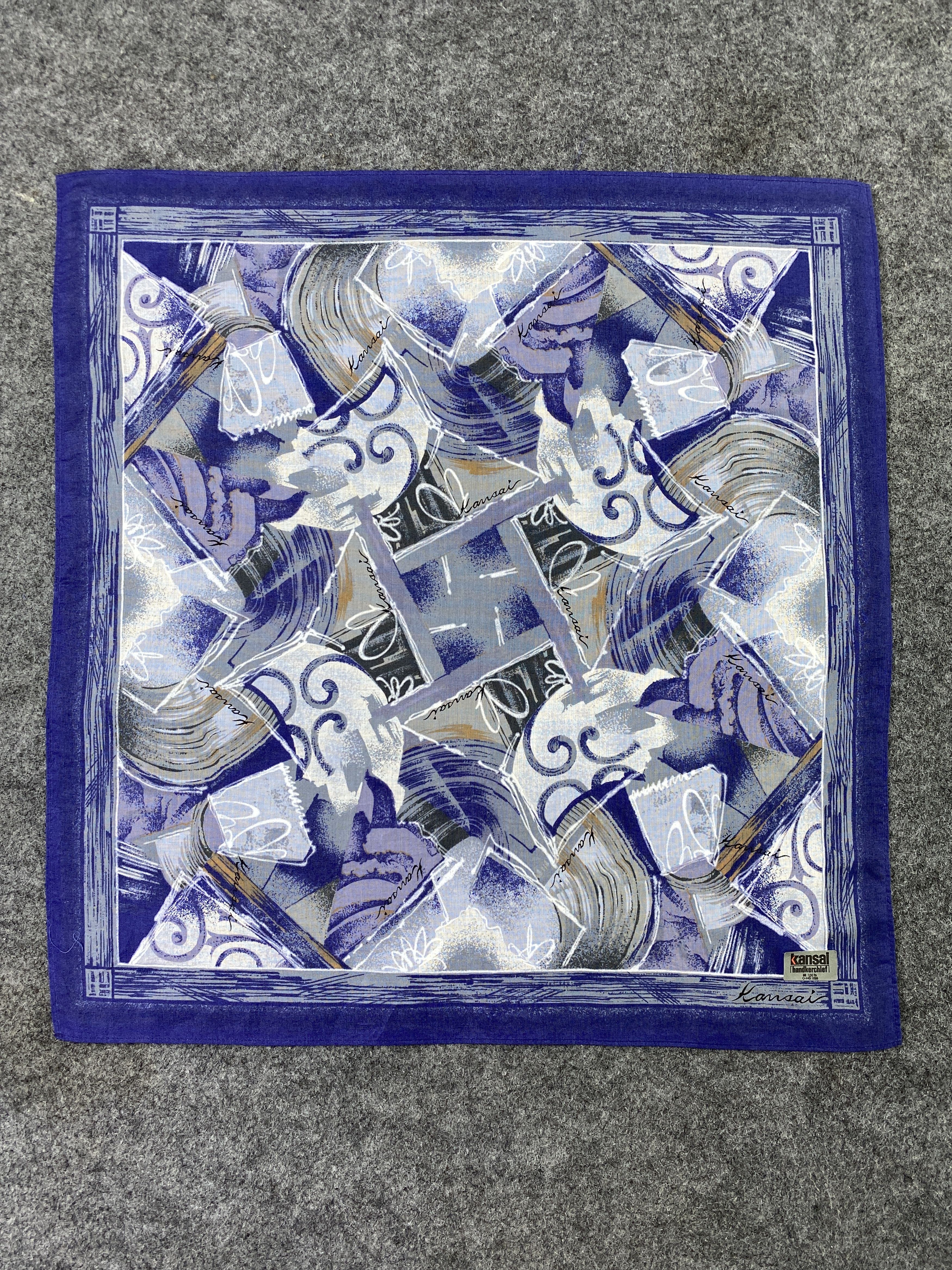 Japanese Brand Kansai Yamamoto Handkerchief / Bandana / Neckerchief-B452 Size ONE SIZE - 3 Thumbnail