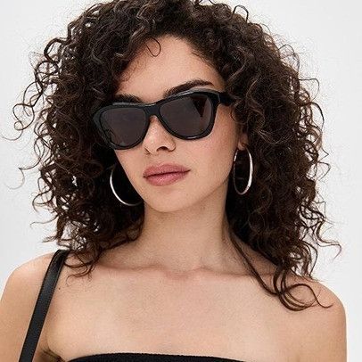 Jacquemus Jacquemus PALMIER JAC/59 C1 Sunglasses Black Cat Eye Frame Size ONE SIZE - 2 Thumbnail