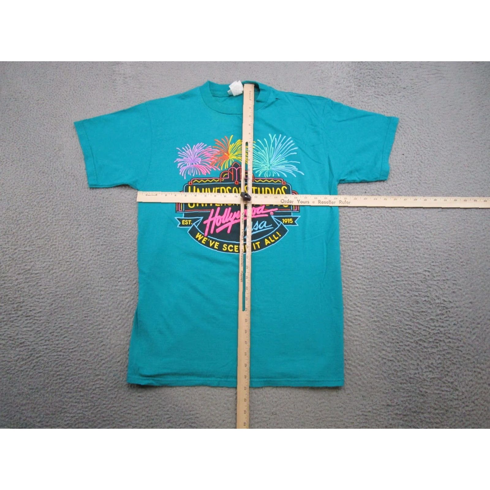 Vintage VINTAGE Universal Studios Hollywood T-Shirt Mens L Green 90s USA Theme Crew Neck Short Sleeve Cotton Shirt Size US L / EU 52-54 / 3 - 7 Thumbnail