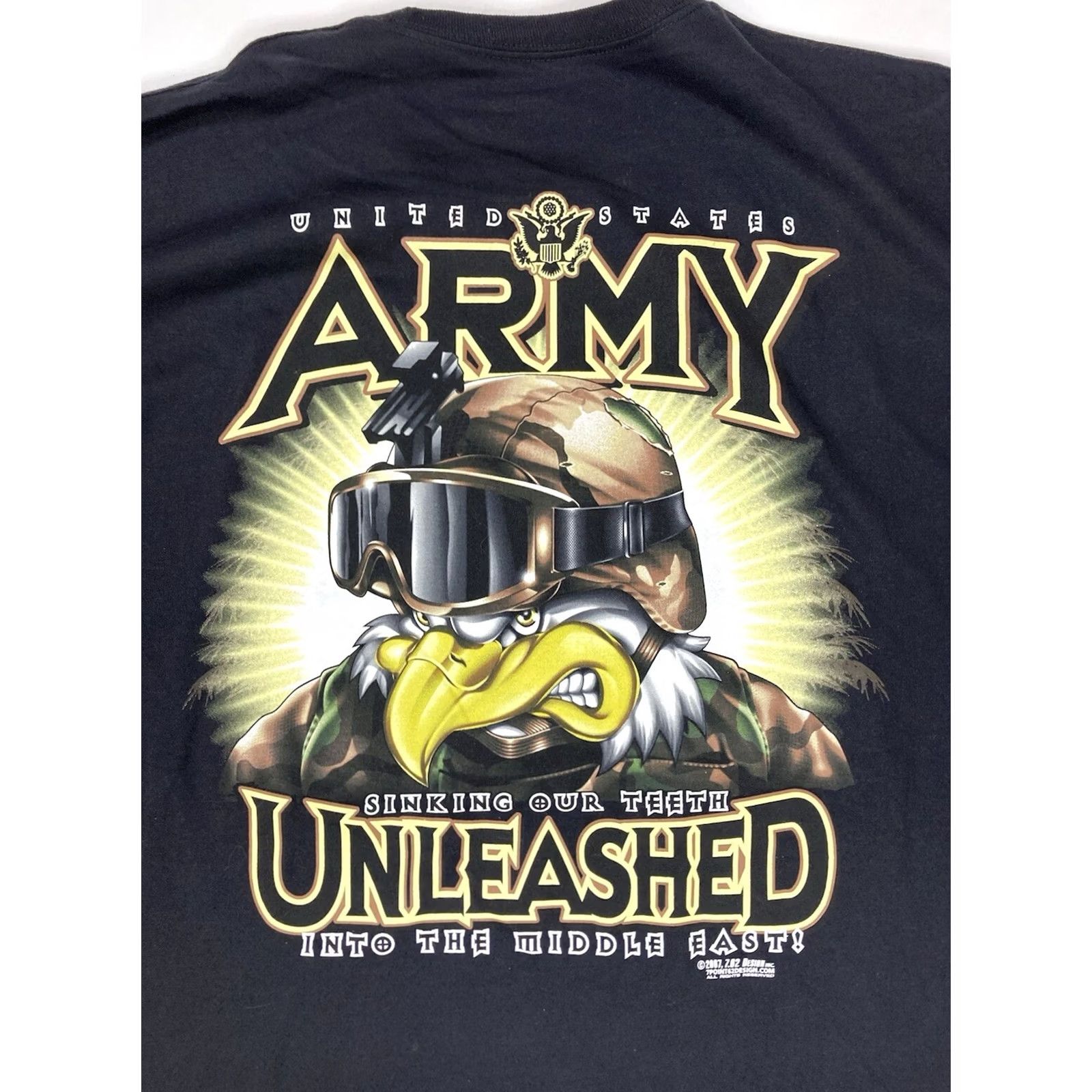 4SDESIGNS 7.62 Designs US Army Graphic T-shirt Men Large Black Cotton Crew Neck Short Sleeve Size US L / EU 52-54 / 3 - 2 Thumbnail