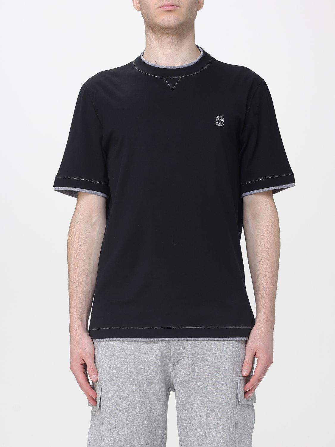 Brunello Cucinelli Brunello Cucinelli T-Shirt Men Black Size US S / EU 44-46 / 1 - 1 Thumbnail