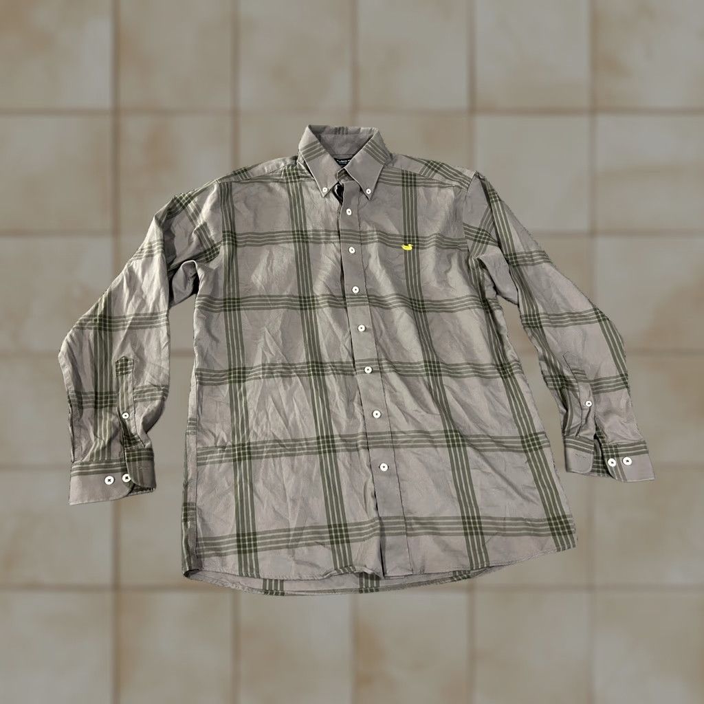 Vintage Southern Marsh Button-Up Shirt Mens M Gray Green Plaid Long Sleeve Casual Size US M / EU 48-50 / 2 - 1 Thumbnail