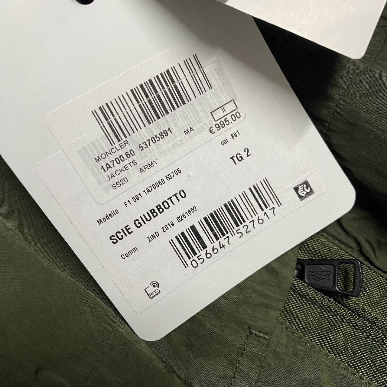 Moncler Moncler mens green light jacket size 2 M medium Size US M / EU 48-50 / 2 - 9 Thumbnail