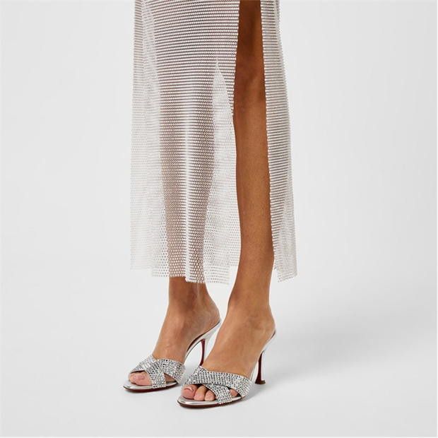 Christian Louboutin Mariza Is Back Embellished 85mm Leather Mules Size US 6 / IT 36 - 2 Thumbnail