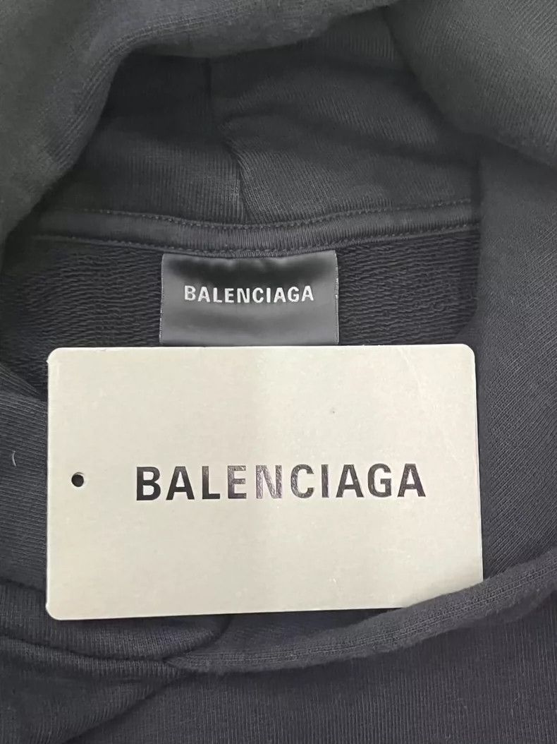 Balenciaga Balenciaga FW23 monogram Logo print hooded long sleeve swe Size US S / EU 44-46 / 1 - 5 Thumbnail