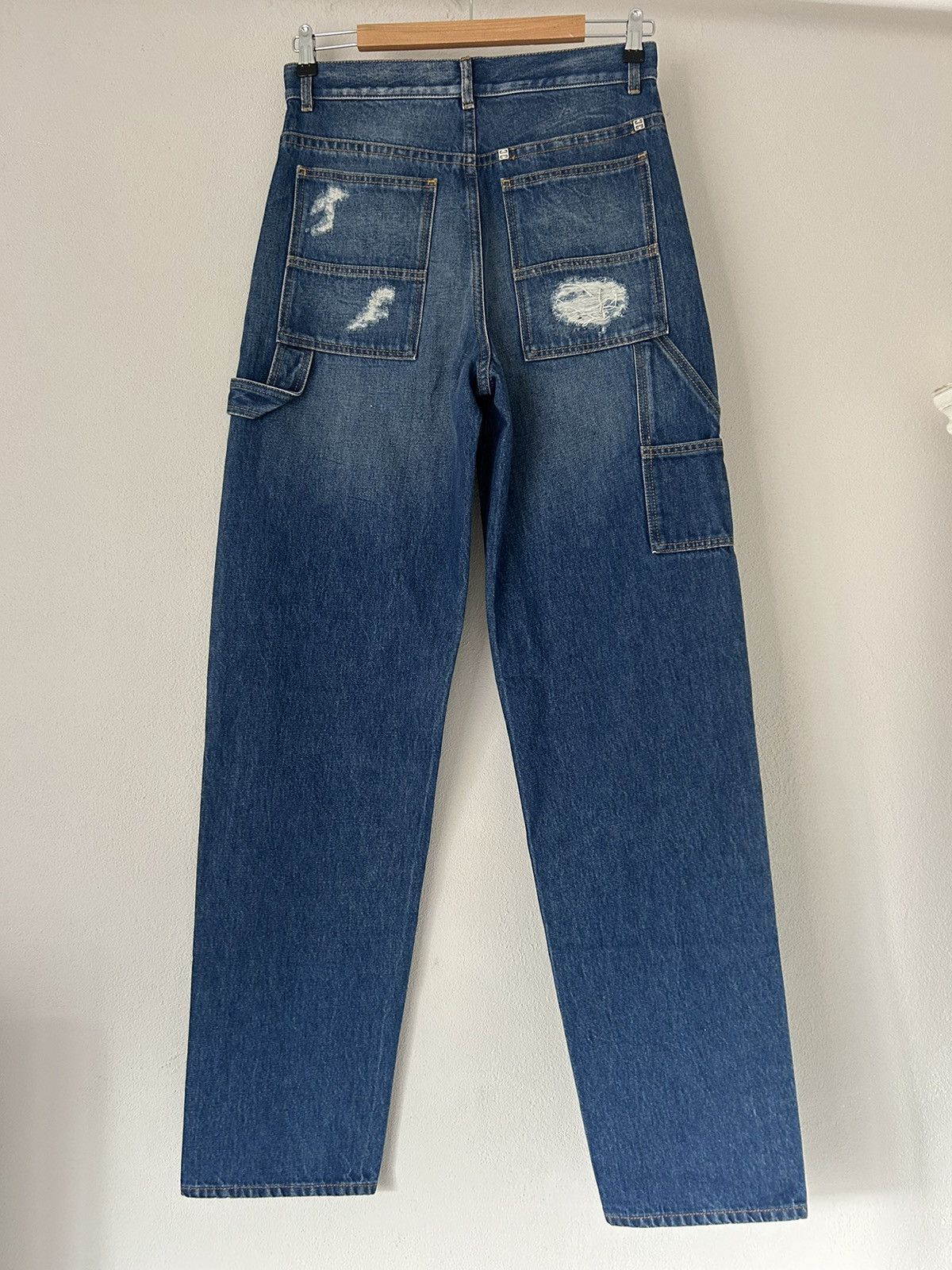 Givenchy BNWT Givenchy FW23 Baggy Boro Stitching Jeans Size US 29 - 11 Thumbnail