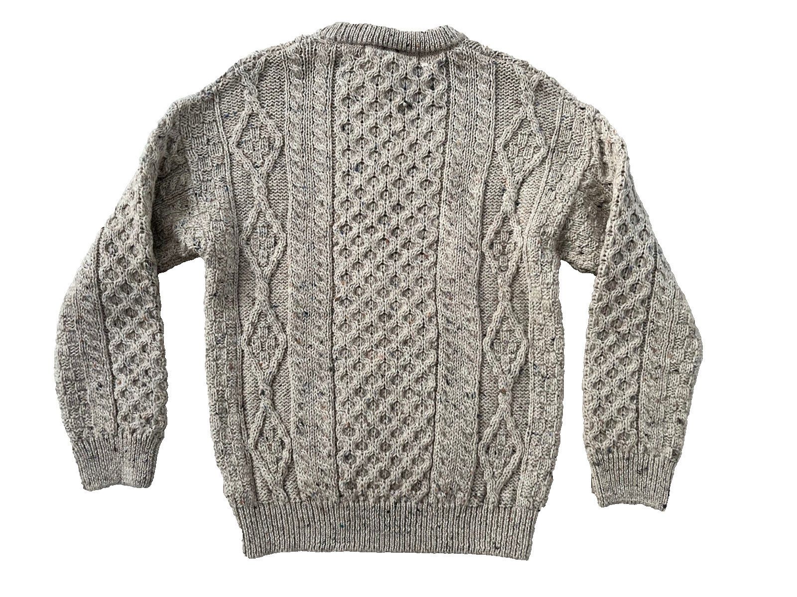 Other Aran Mor Cable Knit Wool Sweater Skiddaw Beige ( M ) Size M / US 6-8 / IT 42-44 - 3 Thumbnail