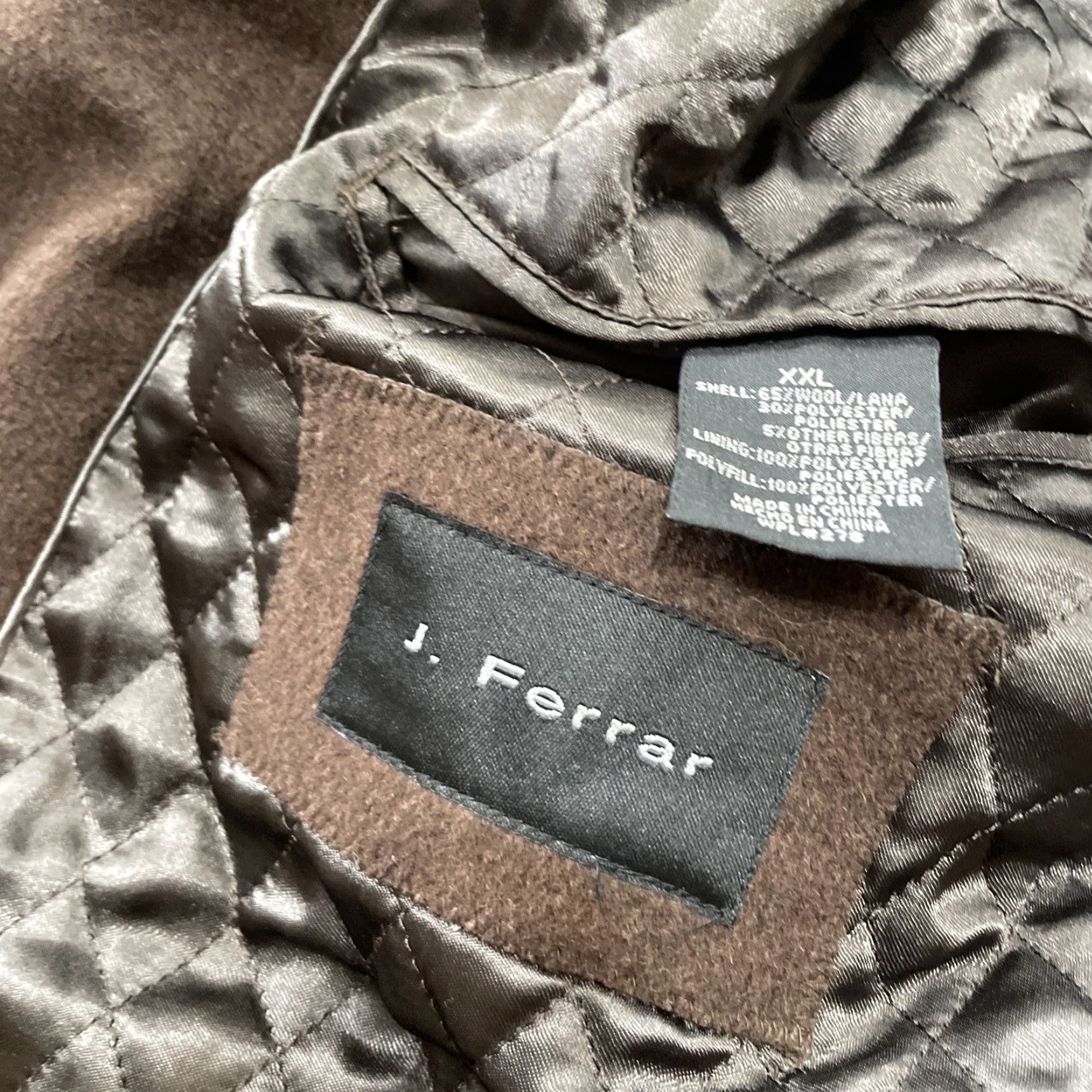 Vintage VINTAGE J. Ferrar Wool Car Coat Men 2XL Brown Quilt Lined Zip Button Heavy Jacket Size US XXL / EU 58 / 5 - 5 Thumbnail