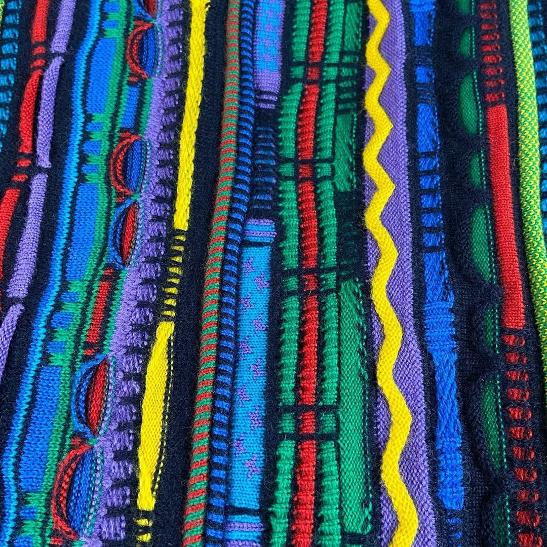 Designer × Kiwi Kiwi 3D coogi style Knit Cardigan Size US S / EU 44-46 / 1 - 6 Thumbnail