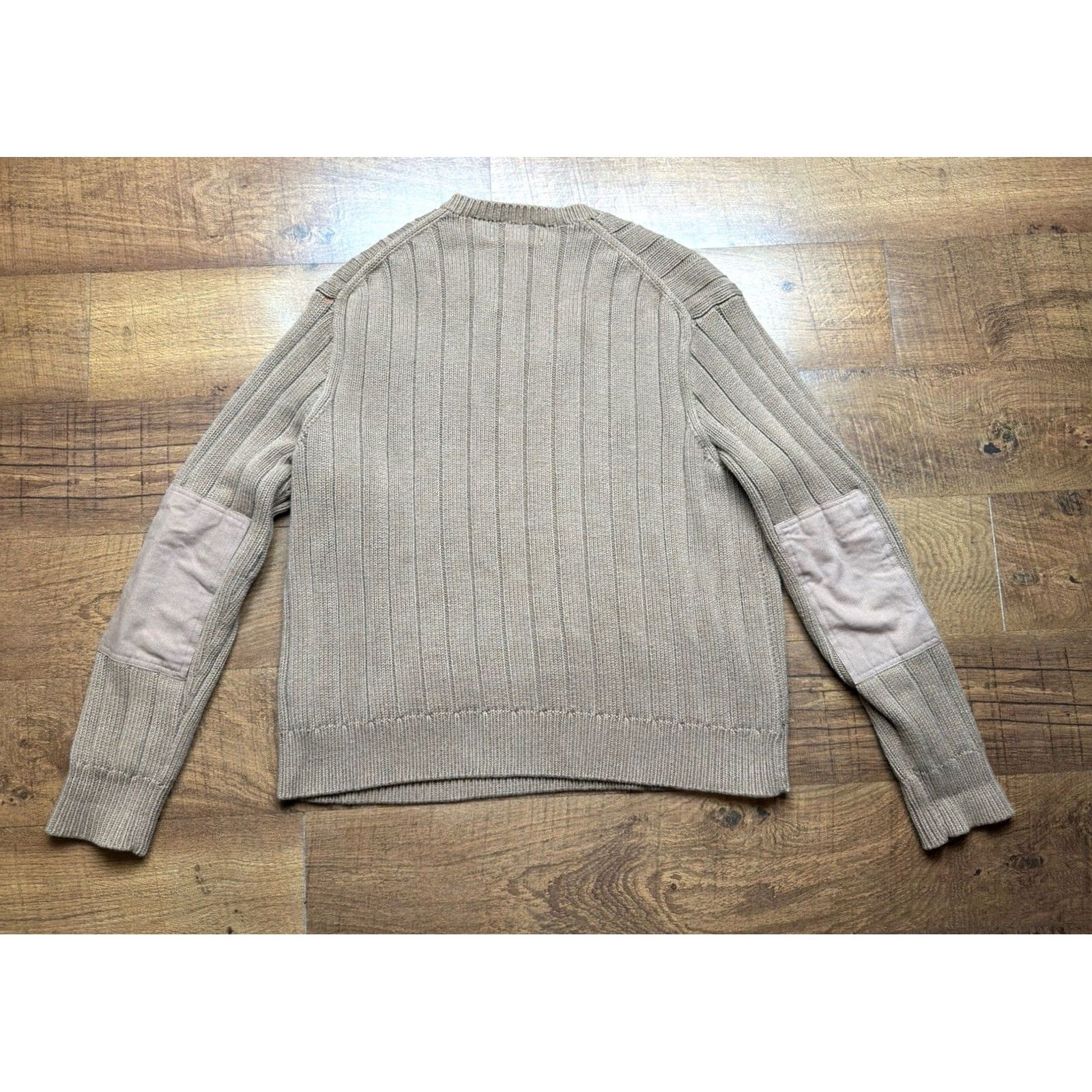 Polo Ralph Lauren VINTAGE Polo Ralph Lauren Army Commando Knit Sweater Cotton Mens XL Brown Ribbed Knit Heavyweight 90s Size US XL / EU 56 / 4 - 4 Thumbnail
