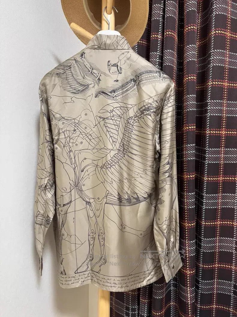 Hermes Hermes size 41 Silk Shirt, High-End Custom-Made. 100% Heavy Size US M / EU 48-50 / 2 - 2 Thumbnail