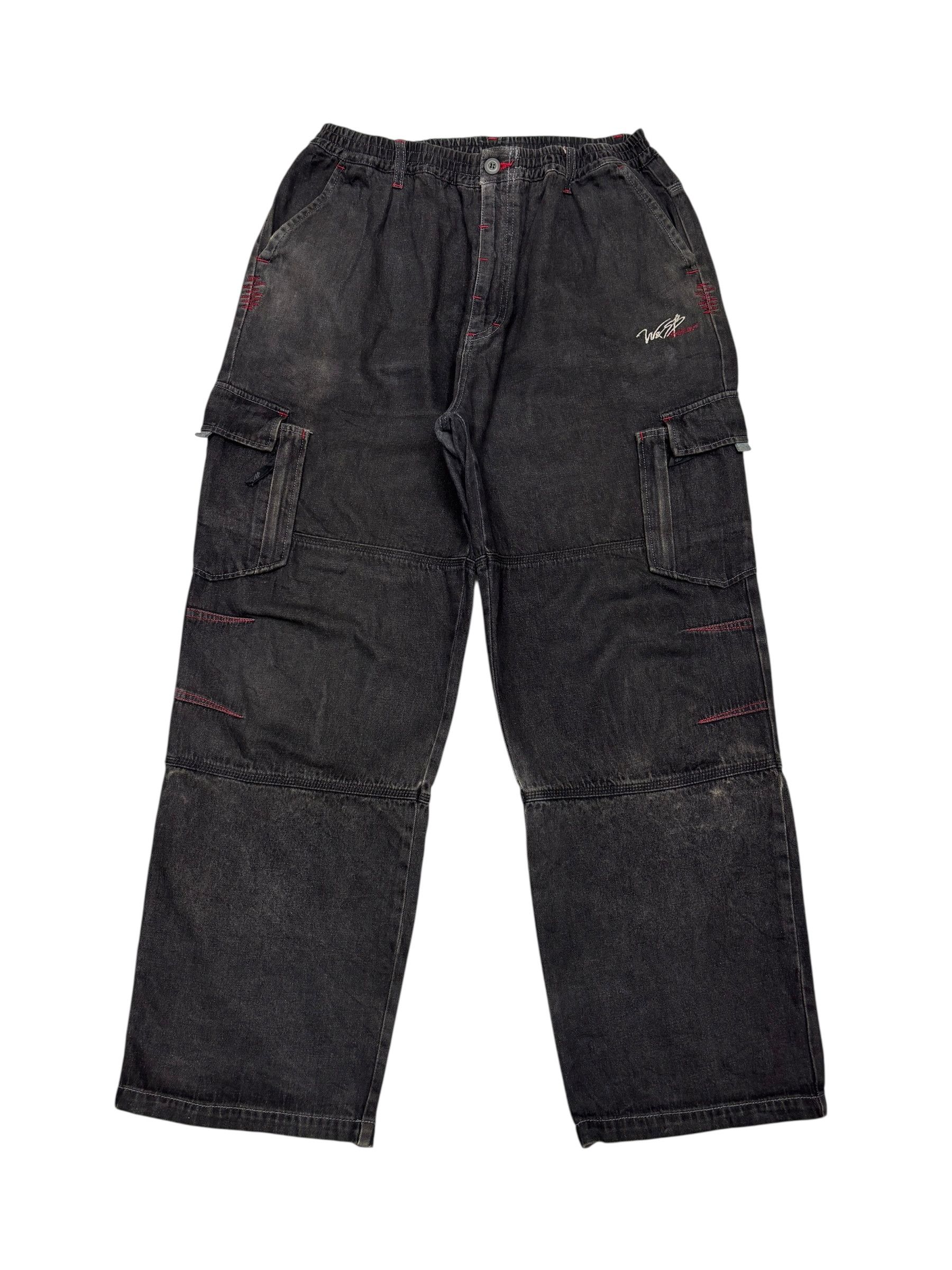 Hysteric Glamour × Undercover Rare Vintage Black Faded Baggy Cargo Pant Multi Pocket Size US 38 / EU 54 - 7 Thumbnail