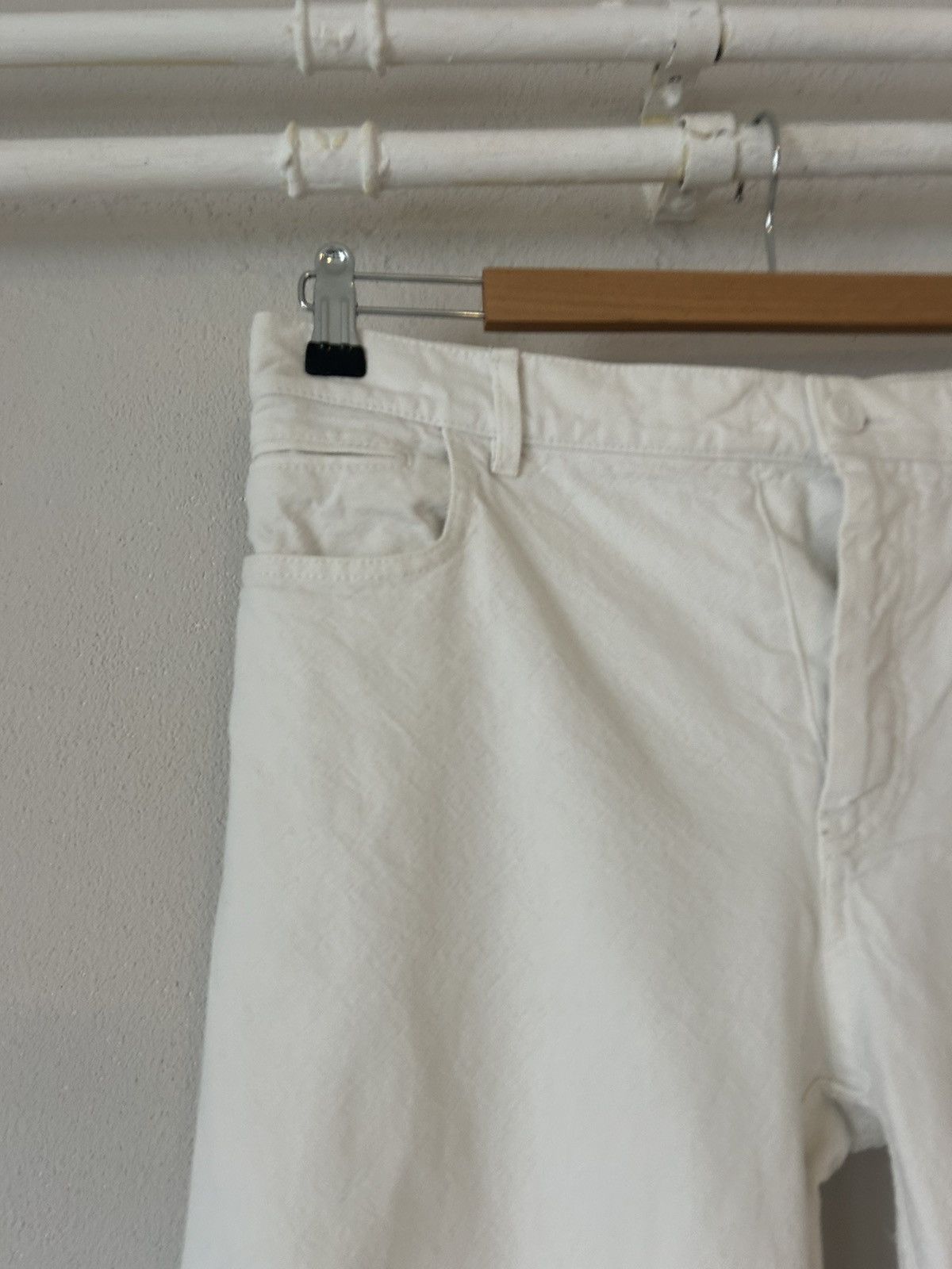 Haider Ackermann Haider Ackermann White Frayed Hem Pants Size 50 Size US 34 / EU 50 - 3 Thumbnail