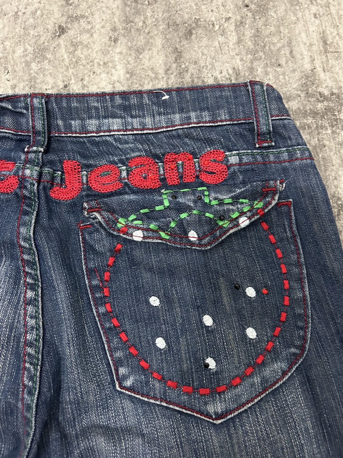 If Six Was Nine × Japanese Brand × Tornado Mart Ado Sweet Strobery Distressed Bootcut Jeans Size US 32 / EU 48 - 10 Thumbnail