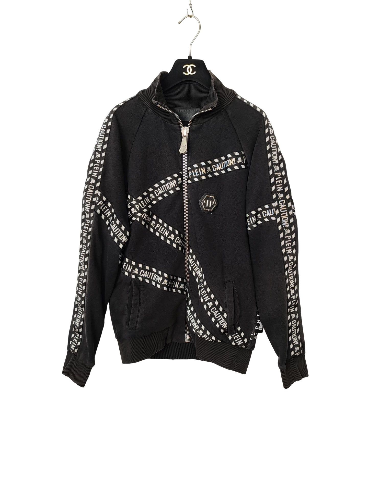Philipp Plein Philipp Plein Caution Skull Track Jacket Size L Size US L / EU 52-54 / 3 - 1 Thumbnail
