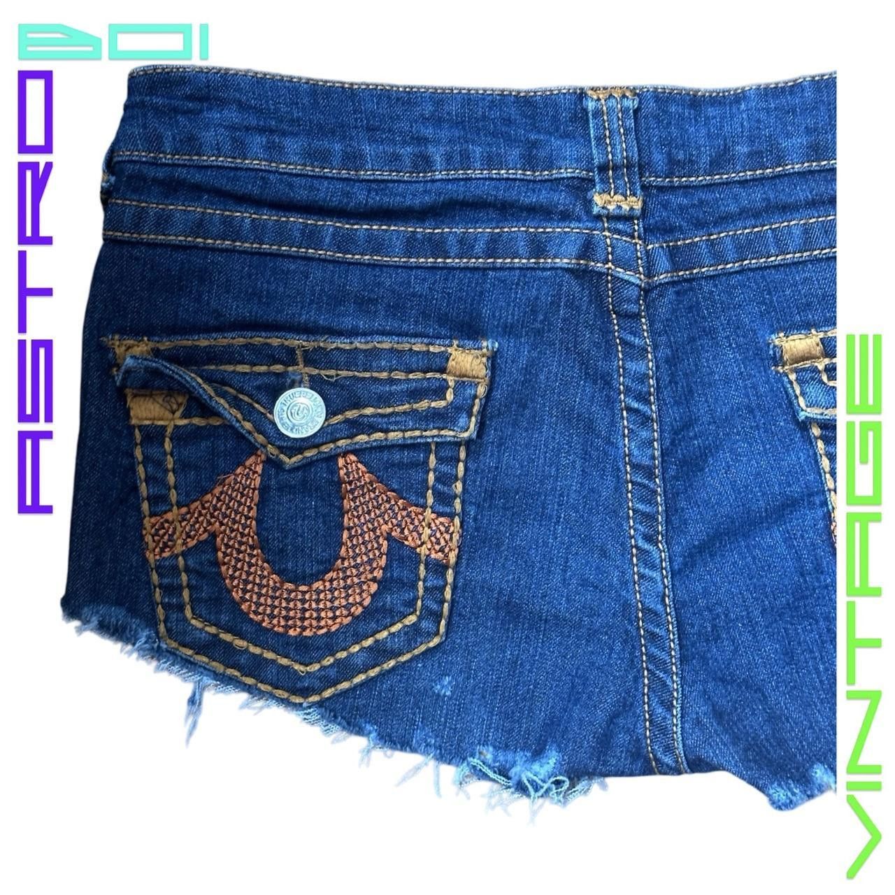 True Religion VINTAGE TRUE RELIGION BLUE DENIM SHORTS _ 32" Size 32" / US 10 / IT 46 - 6 Thumbnail