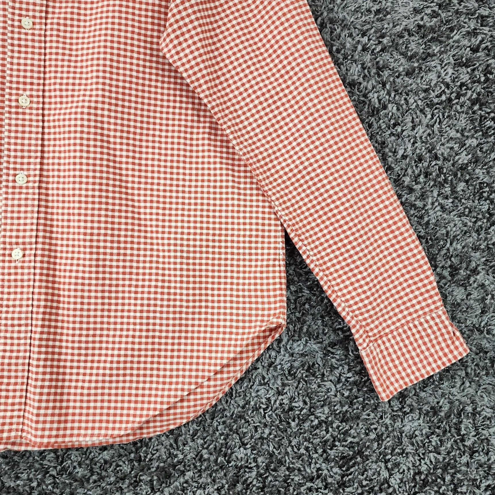 Ralph Lauren Ralph Lauren Shirt Long Sleeve Button-Up Men Orange White Checkered Sz L Size US L / EU 52-54 / 3 - 2 Thumbnail