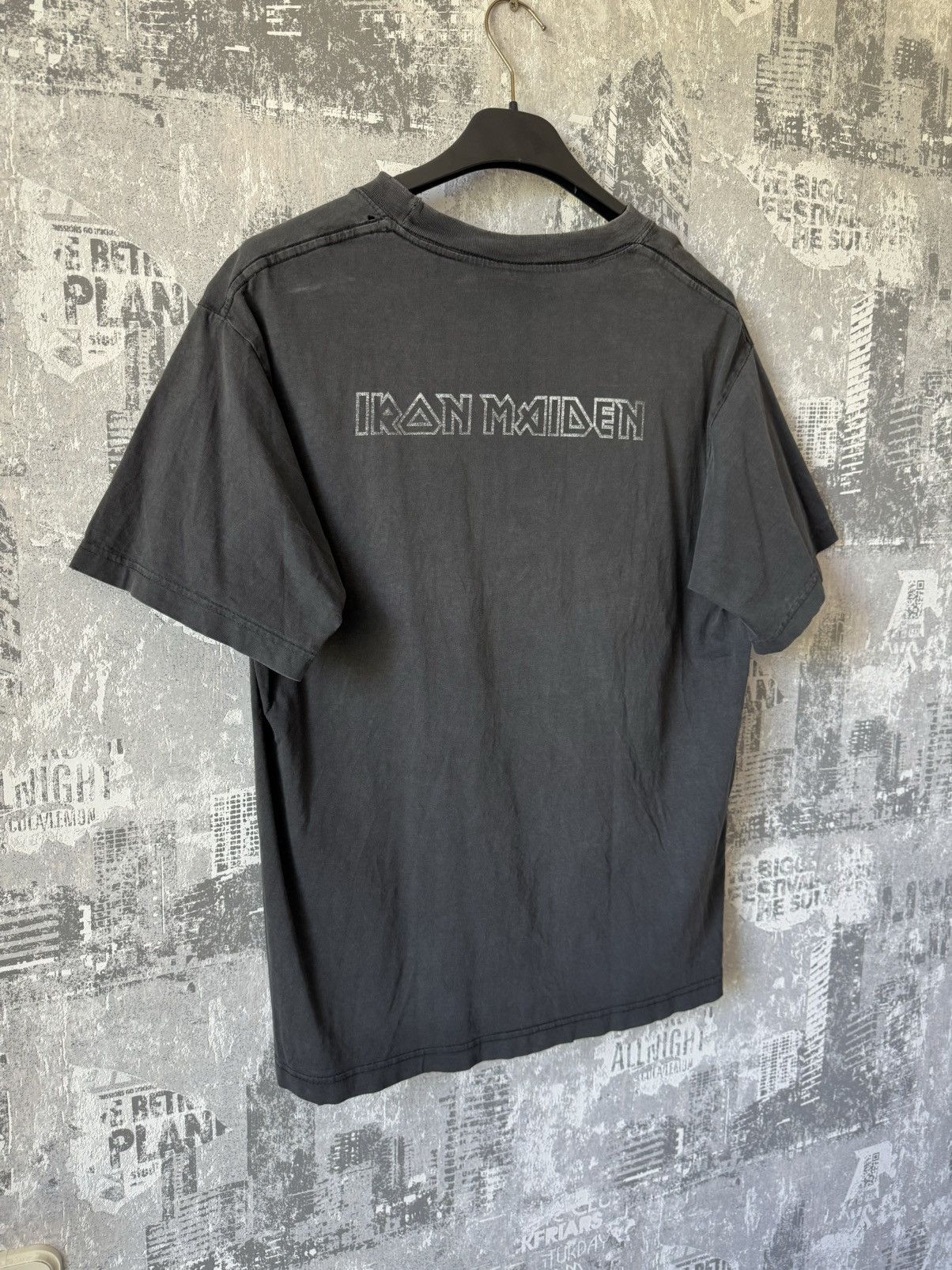 Iron Maiden × Vintage Vintage 90s Iron Maiden Rock T-Shirt Size US L / EU 52-54 / 3 - 4 Thumbnail