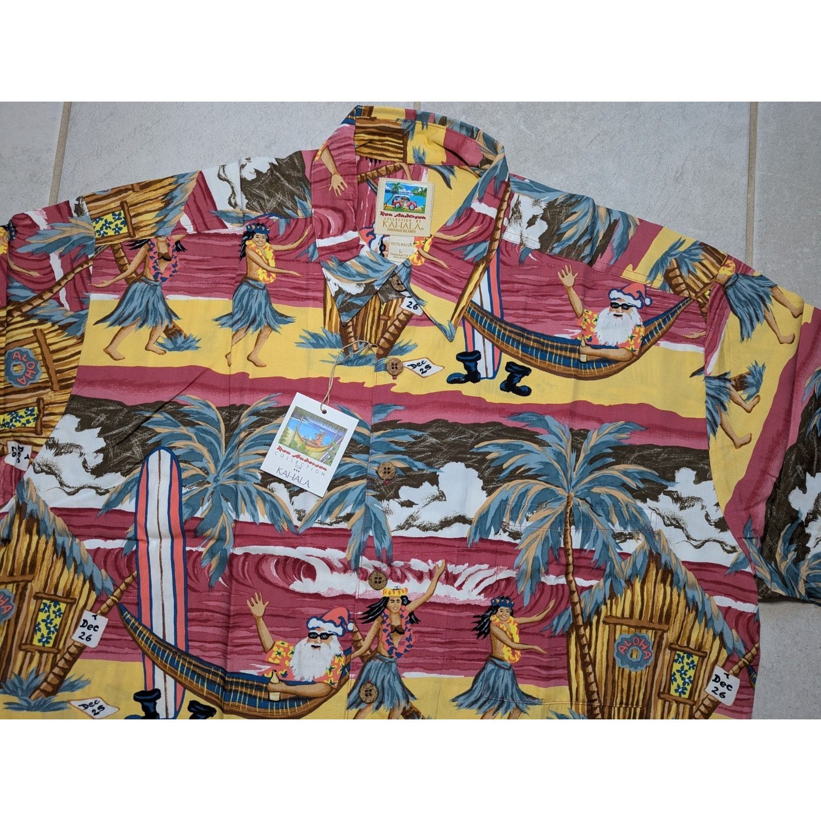 Kahala Ron Anderson Kahala Men's Large Christmas Hawaiian Santa Size US L / EU 52-54 / 3 - 3 Thumbnail