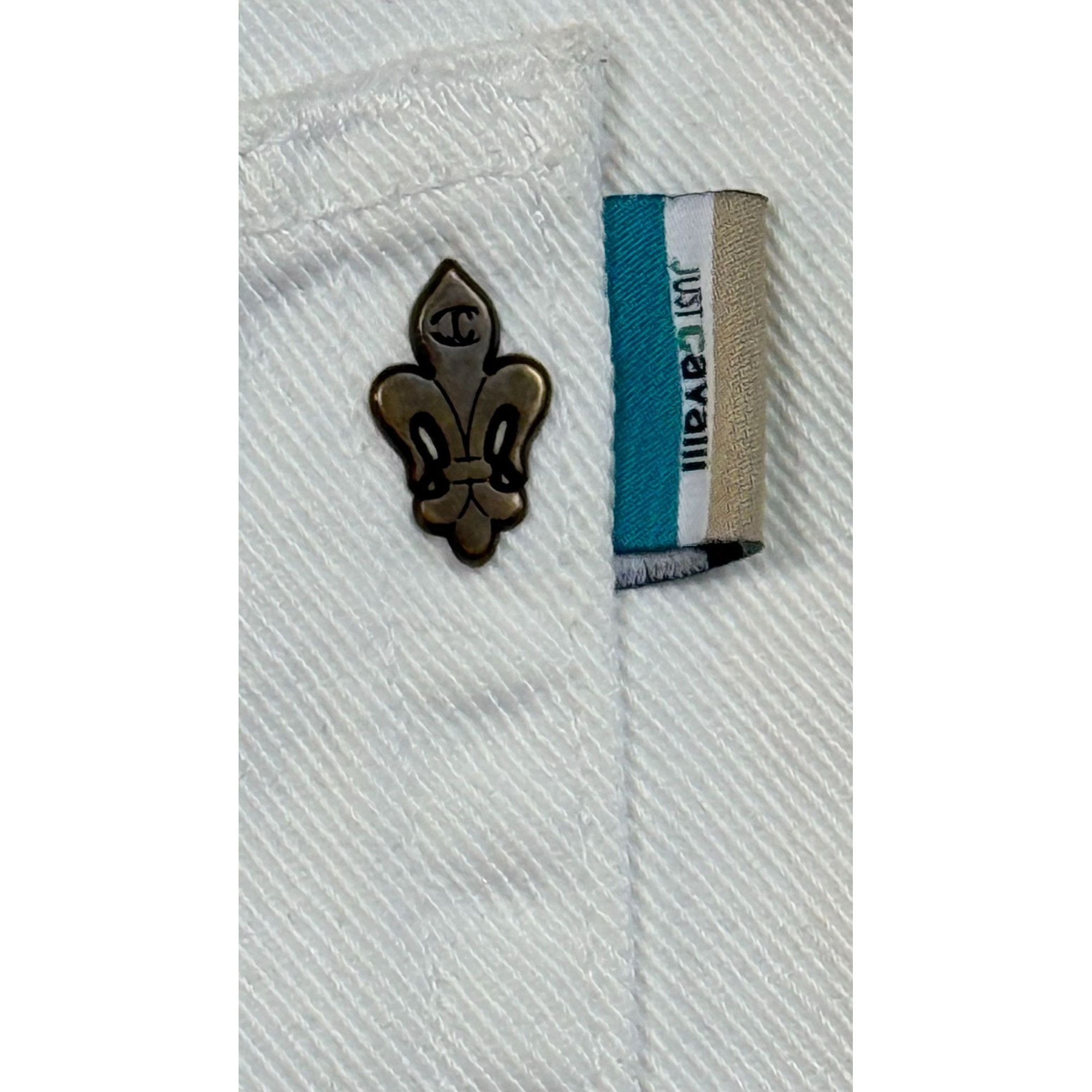 Just Cavalli Archive Just Cavalli White Denim Shorts – Ittierre Era Size US 34 / EU 50 - 14 Thumbnail