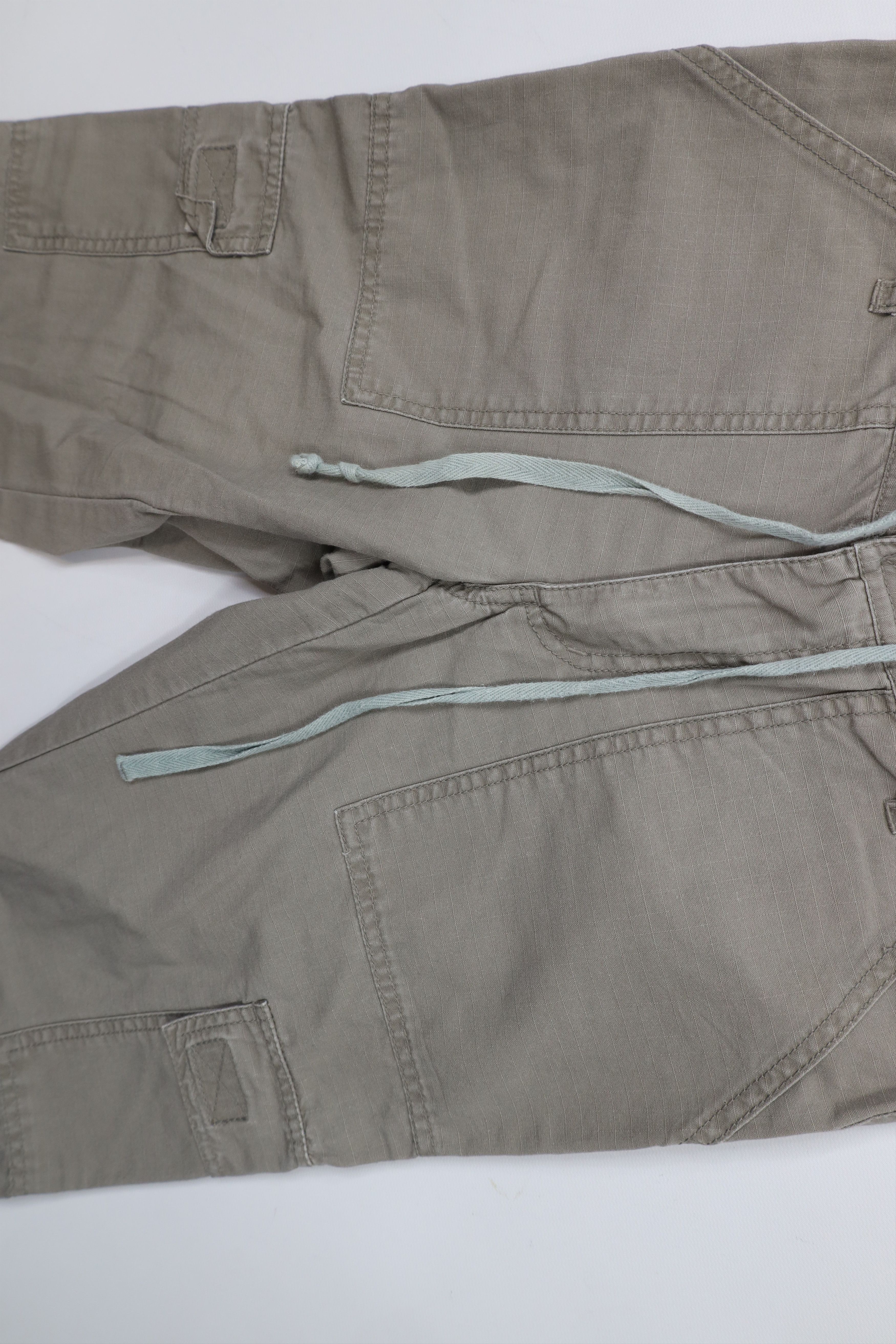 Vintage Vintage 90s Y2K Babydoll Ripstop Wide Leg Flared Cargo Pants Size 26" / US 2 / IT 38 - 8 Thumbnail