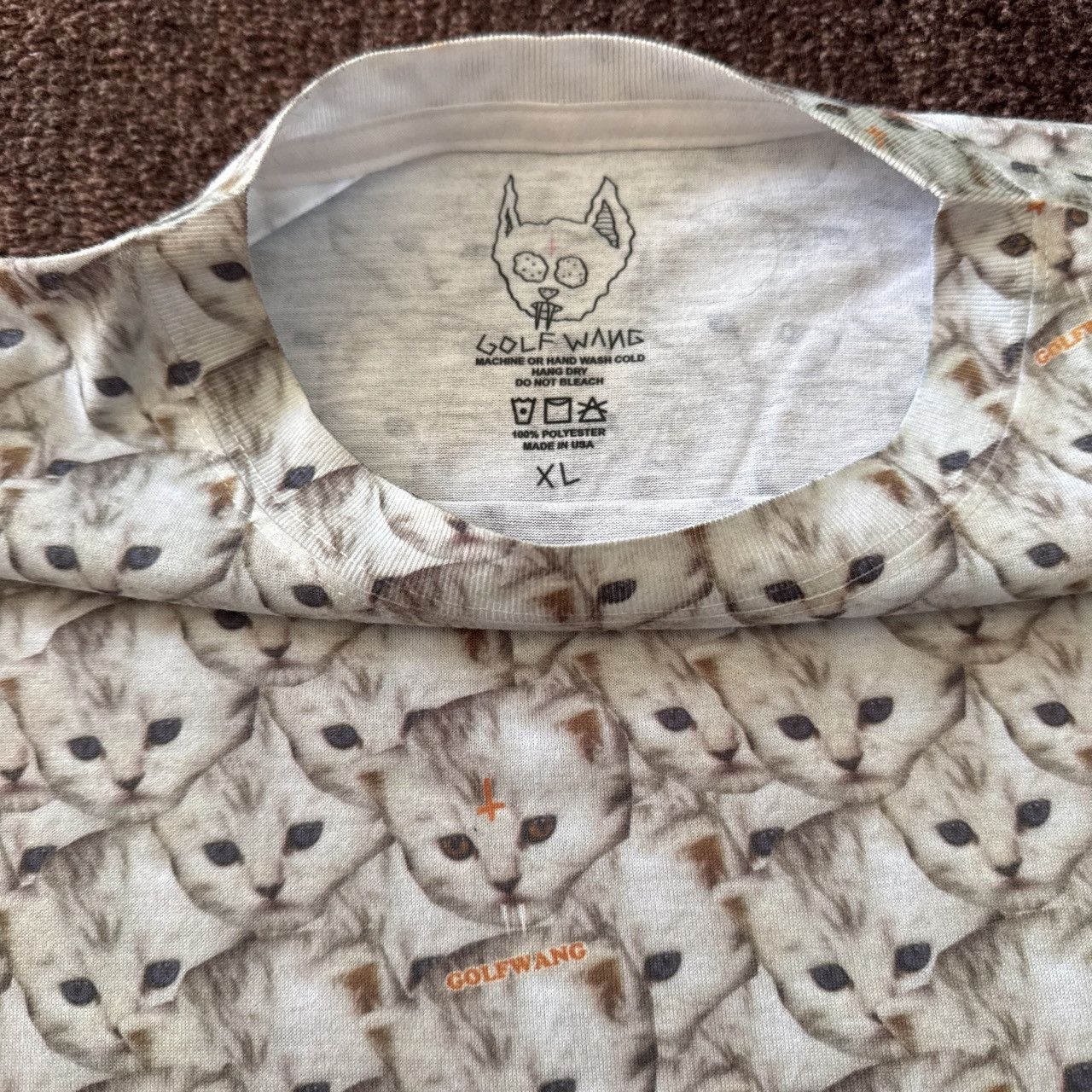 Golf Wang 2014-15 Golf Wang Kill Cat All Over Print Tee Size US XL / EU 56 / 4 - 2 Thumbnail