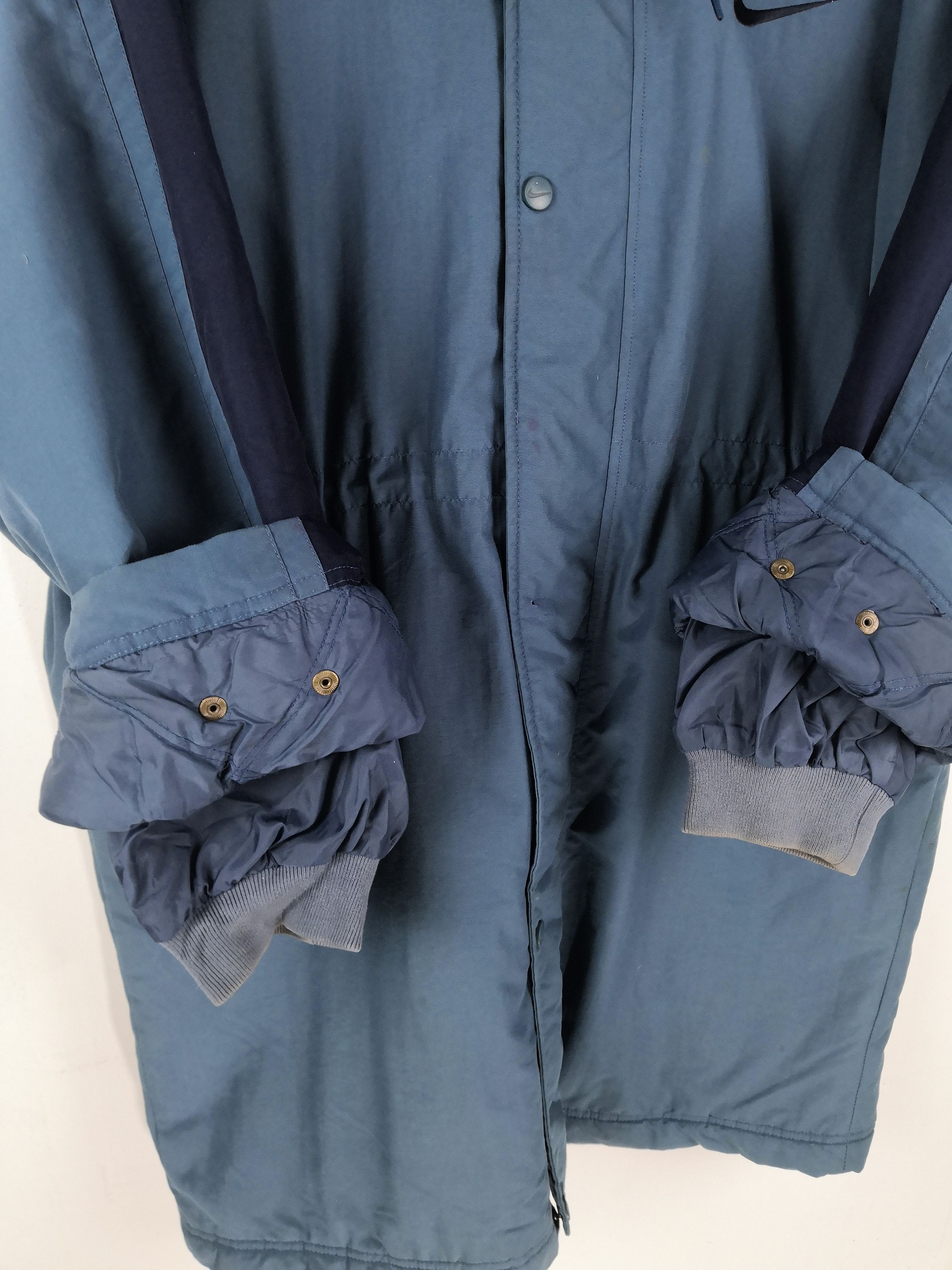 Nike Vintage 90s Nike Puffer Long Jacket Big Logo Nike Hoodie Size US L / EU 52-54 / 3 - 4 Thumbnail