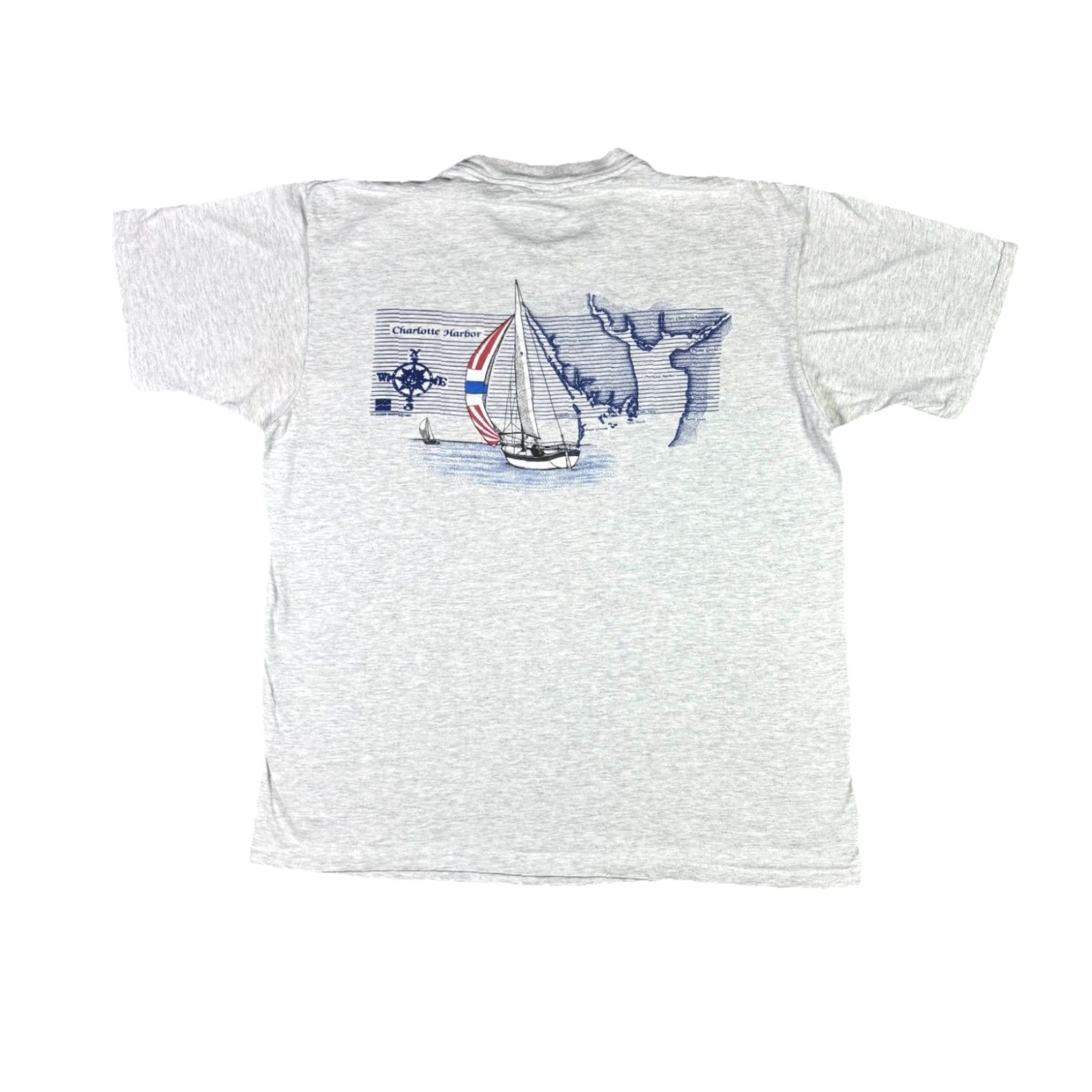 Vintage VINTAGE Punta Gorda T Shirt Sailing Ship Promo Art Single Stitch 90s size XL Size US XL / EU 56 / 4 - 2 Thumbnail