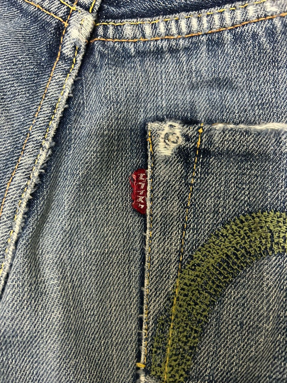 Designer × Evisu × Japanese Brand Vtg Evisu Yamane No 1 Special Distressed Size US 31 - 21 Thumbnail