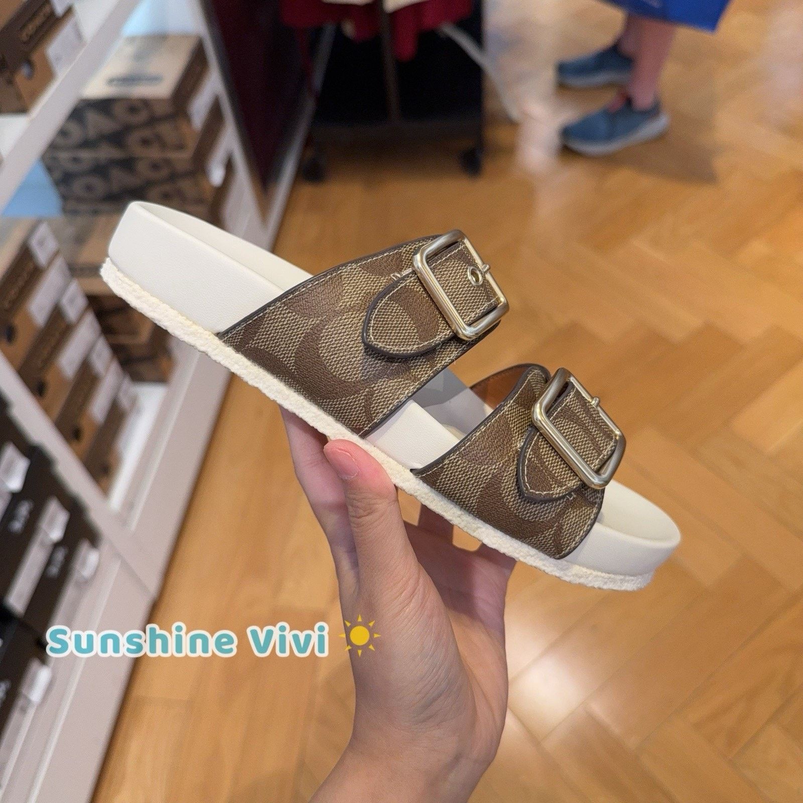 Coach NEW COACH Allanah Slide Sandal Women's CK412 Chalk us 10 Size US 10 / IT 40 - 2 Thumbnail
