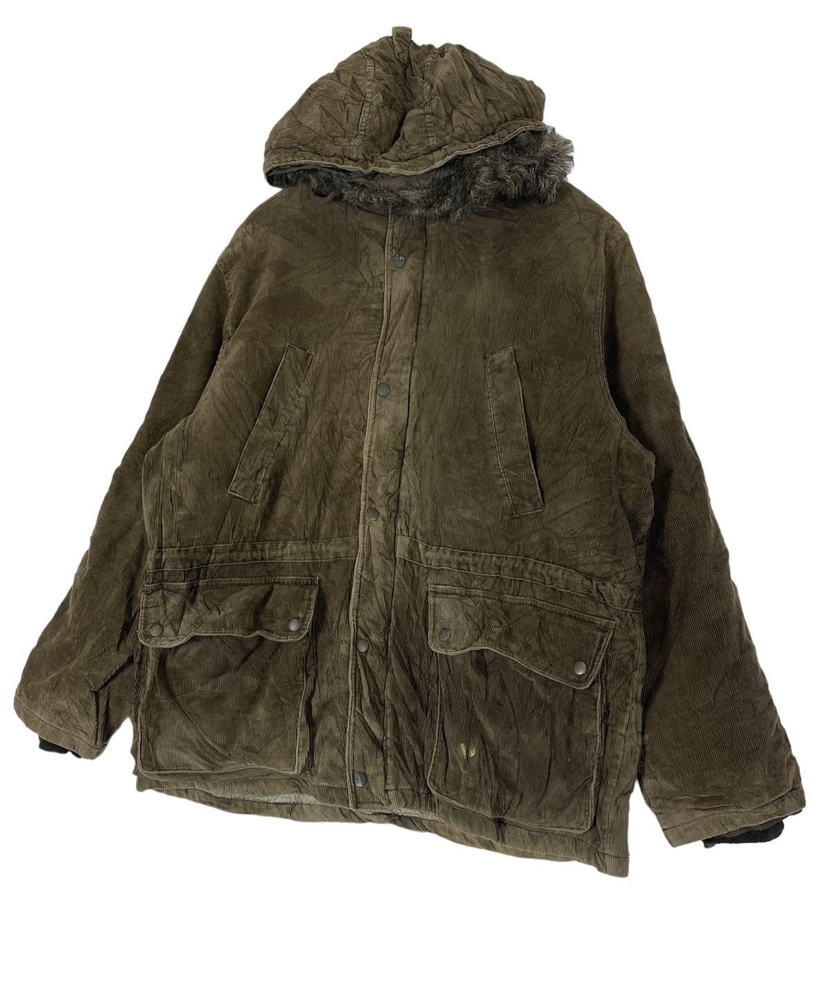 Giordano × Vintage GIORDANO EST 1981 CUDUROY PARKA JACKET Size US XL / EU 56 / 4 - 3 Thumbnail