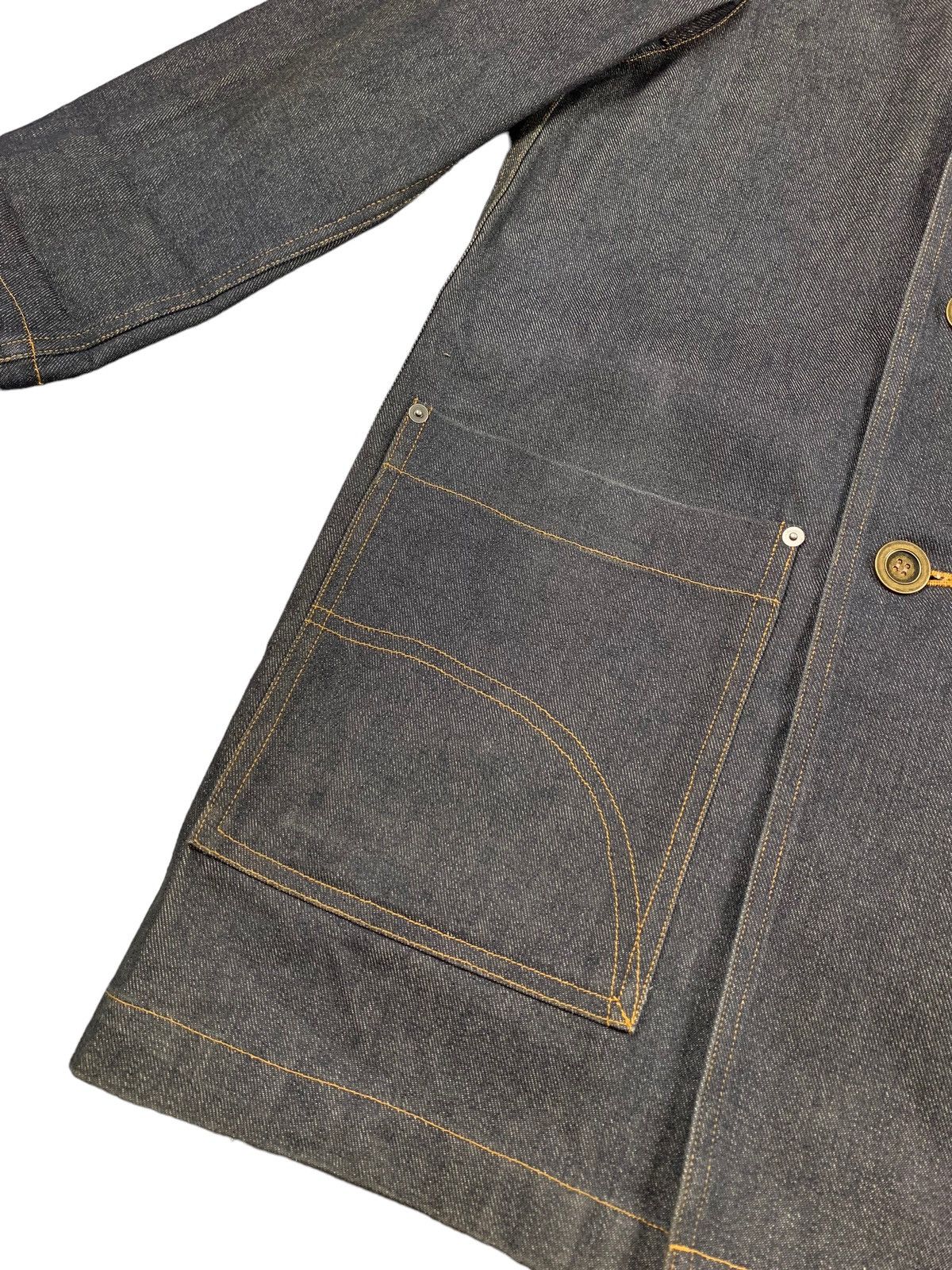 Issey Miyake Plantation by Issey Miyake Denim Overcoat Jacket Size US L / EU 52-54 / 3 - 4 Thumbnail