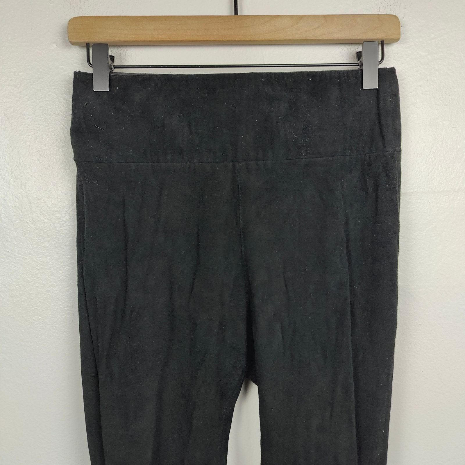 Other SPRWMN Black Suede Ankle Pants Womens Small Black Size 27" / US 4 / IT 40 - 2 Thumbnail
