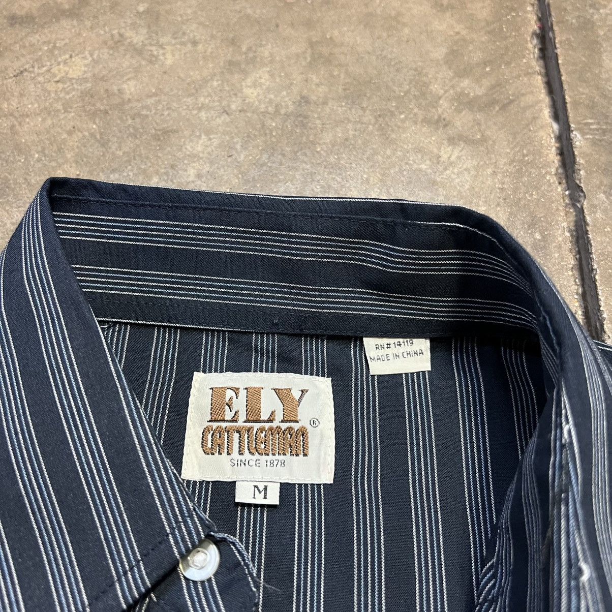Wrangler Vintage Ely Cattleman Pearl Snap Button Up Shirt Striped Size US M / EU 48-50 / 2 - 6 Thumbnail