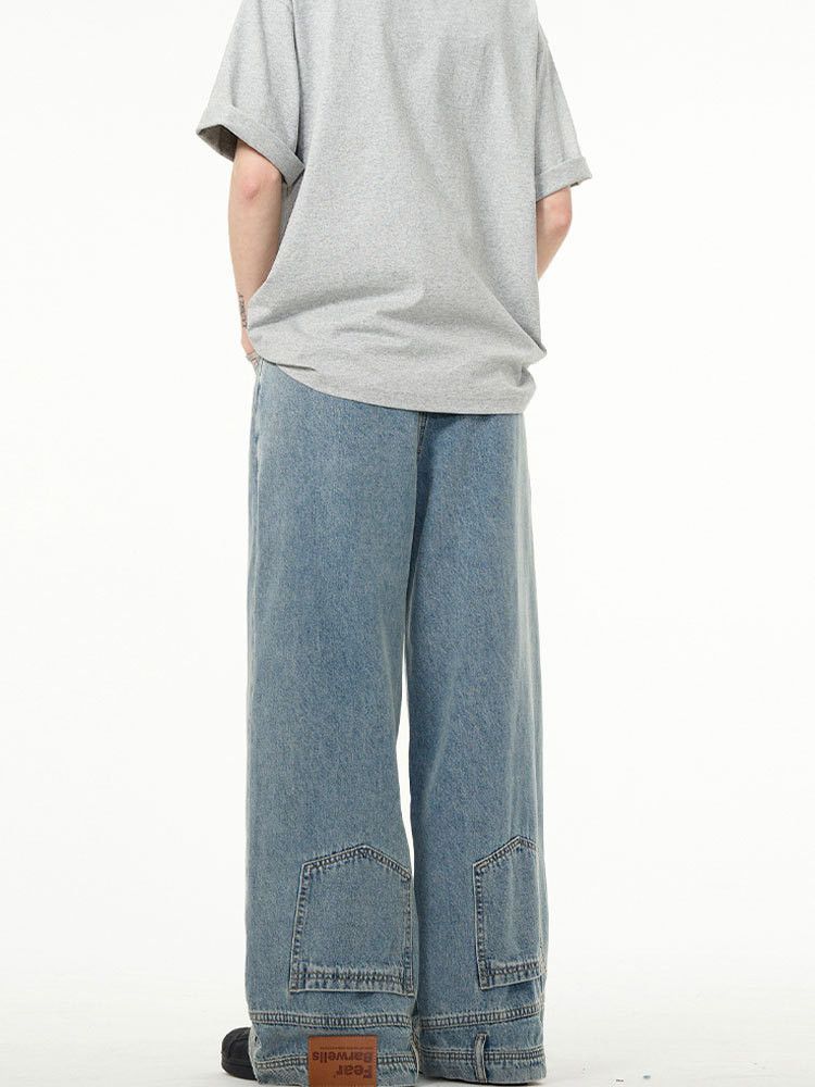 Japanese Brand × Jean Men's American retro washed loose straight jeans Size US 32 / EU 48 - 5 Thumbnail