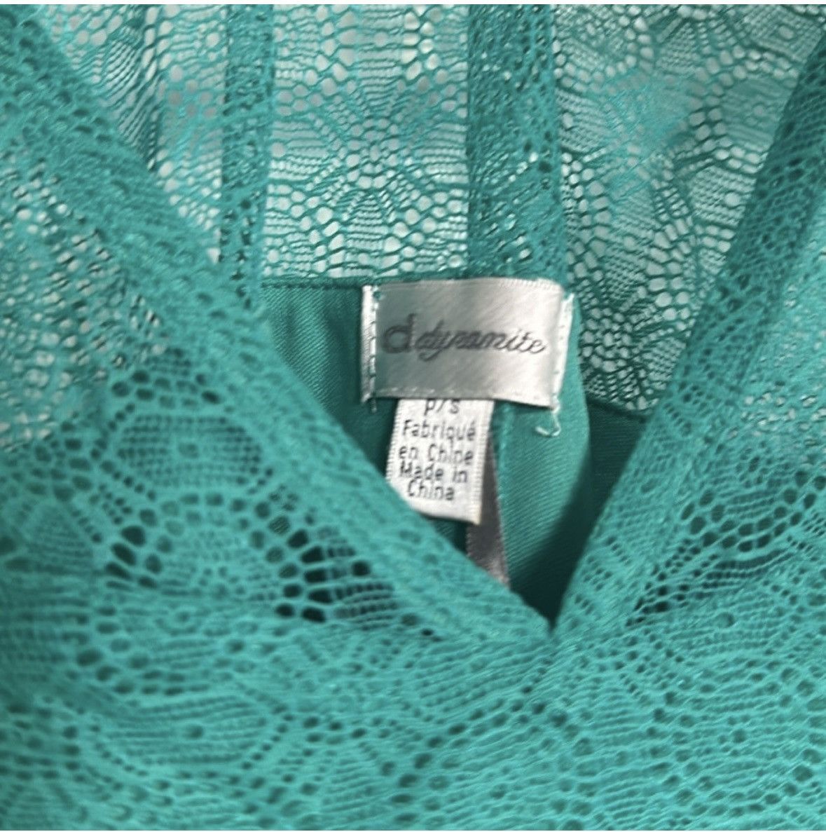 Other Dynamite Lace Teal Dress Size S / US 4 / IT 40 - 2 Thumbnail