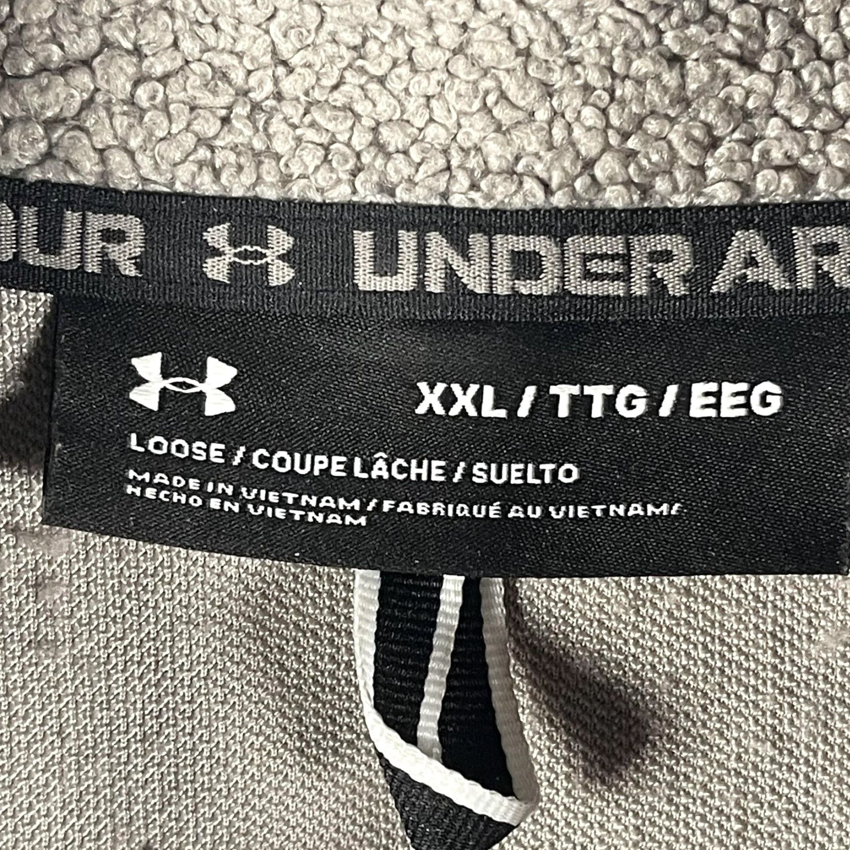 Under Armour Under Armour Vest Mens 2XL Black Gray Sherpa Fleece Full Zip Softshell Pockets Size US XXL / EU 58 / 5 - 4 Thumbnail