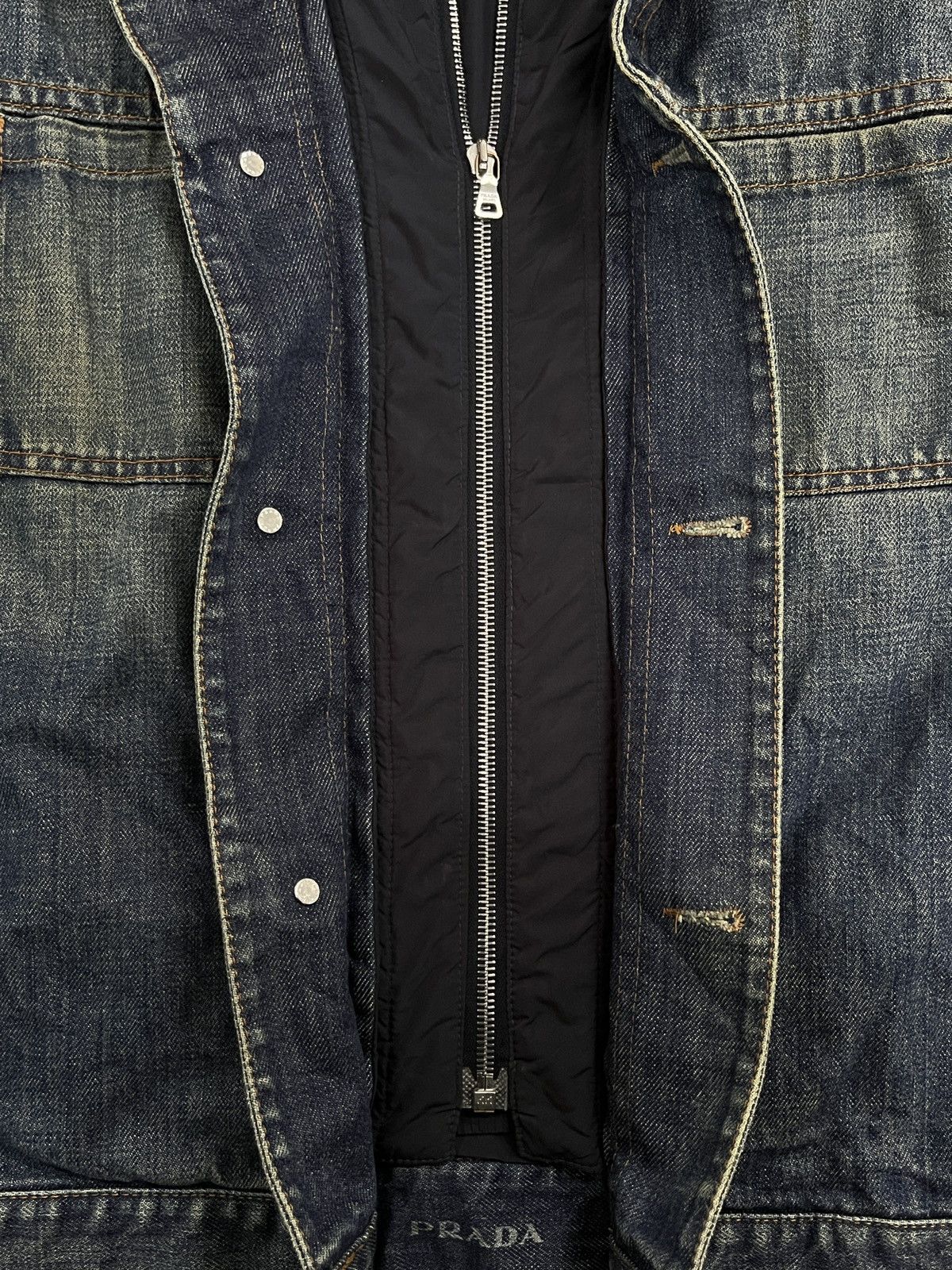 🔥Archive 2005 Prada Denim/Nylon Jacket