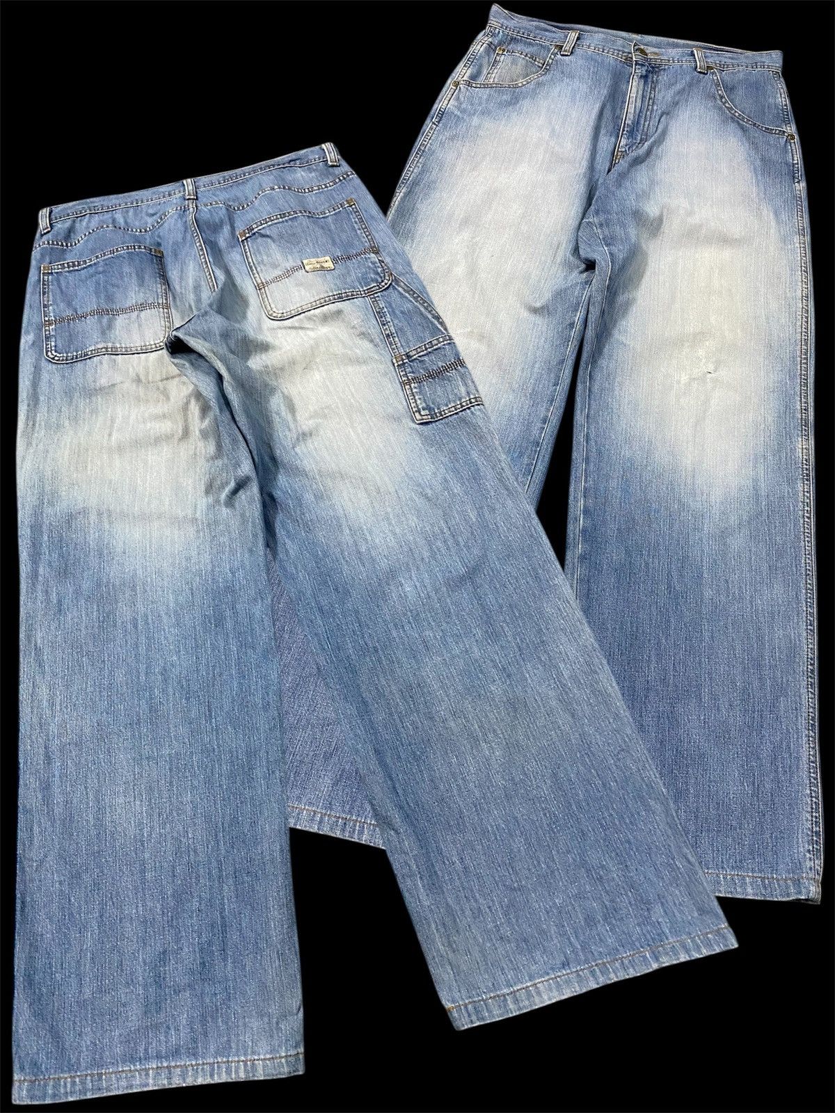 Eddie Bauer × JNCO × Vintage Vintage 90s Eddie Bauer Baggy Jeans p192 Size US 33 - 1 Thumbnail
