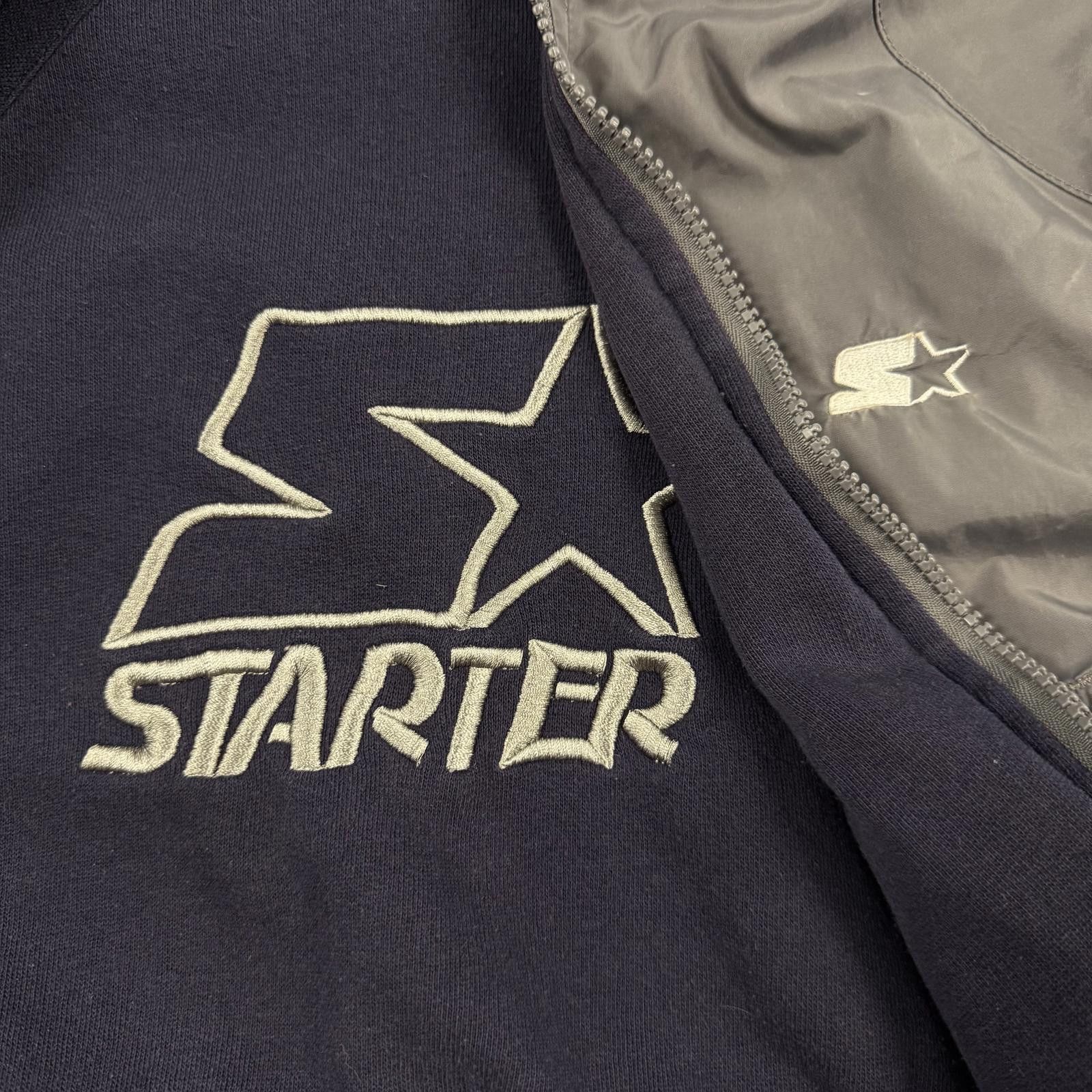 Starter Vtg 90s Kids Reversible Starter Full Zip Hooded Jacket - S Size US S / EU 44-46 / 1 - 2 Thumbnail